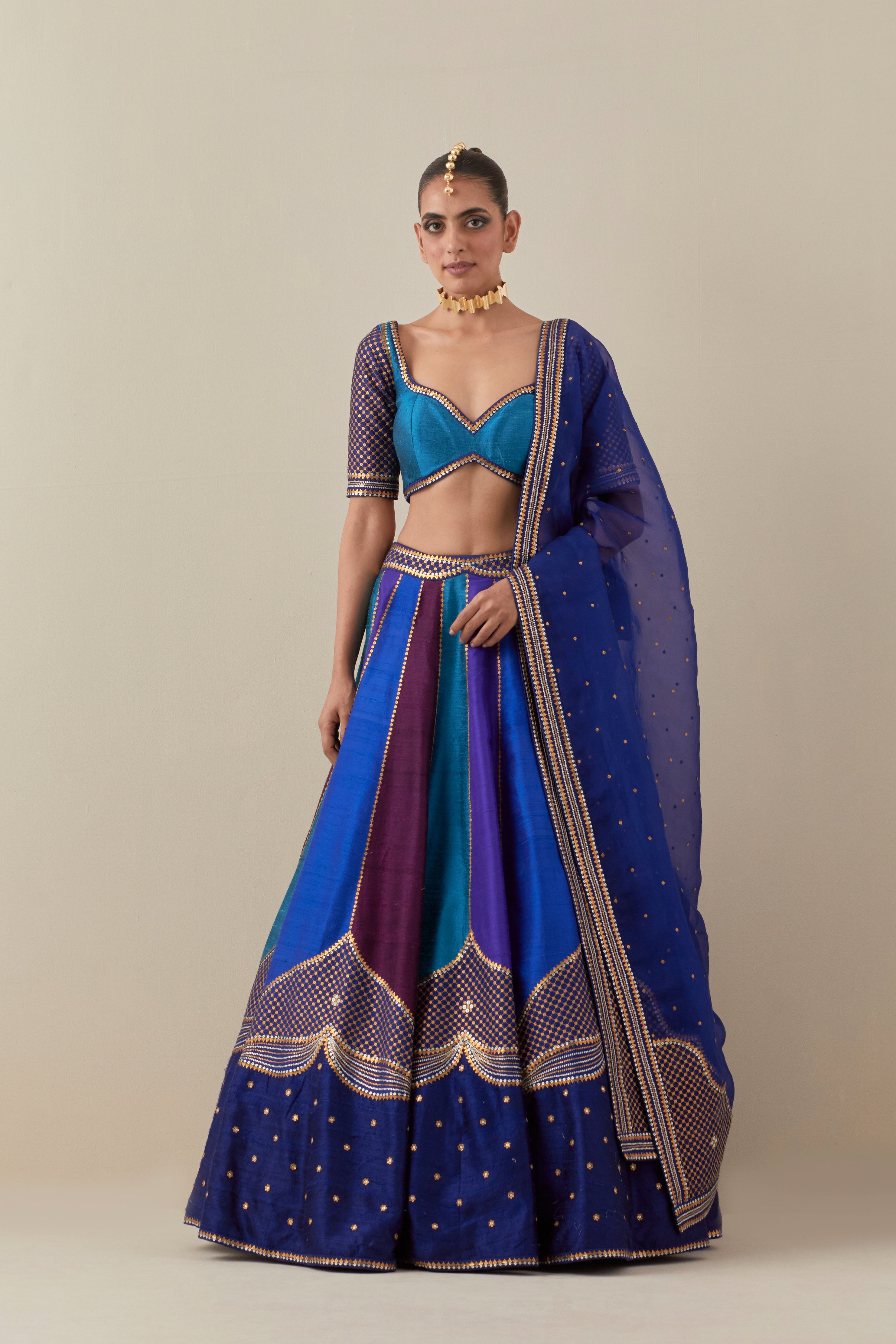 Dome And Jaal Lehenga Set