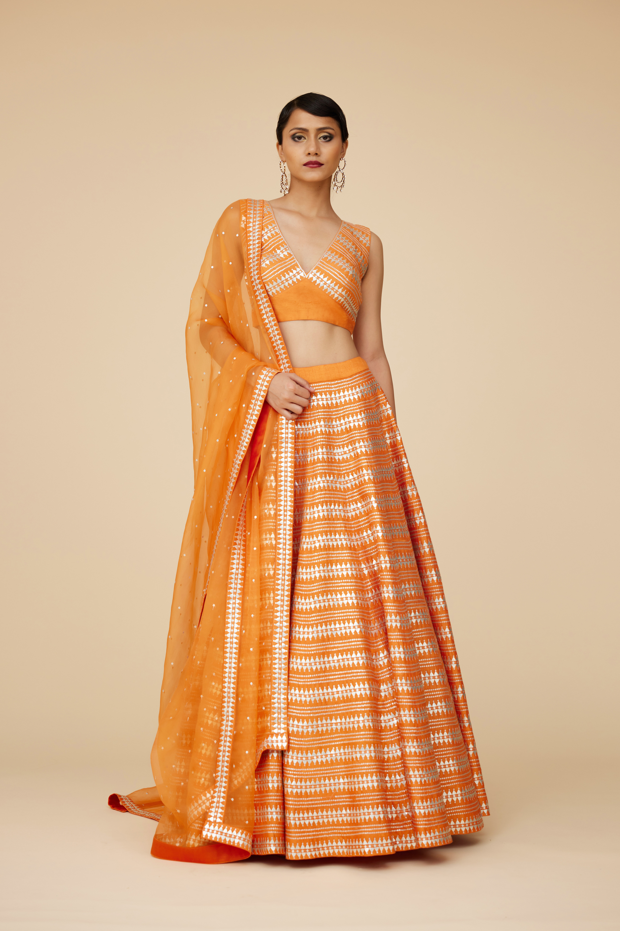 All Over Fence Motif Lehenga Set