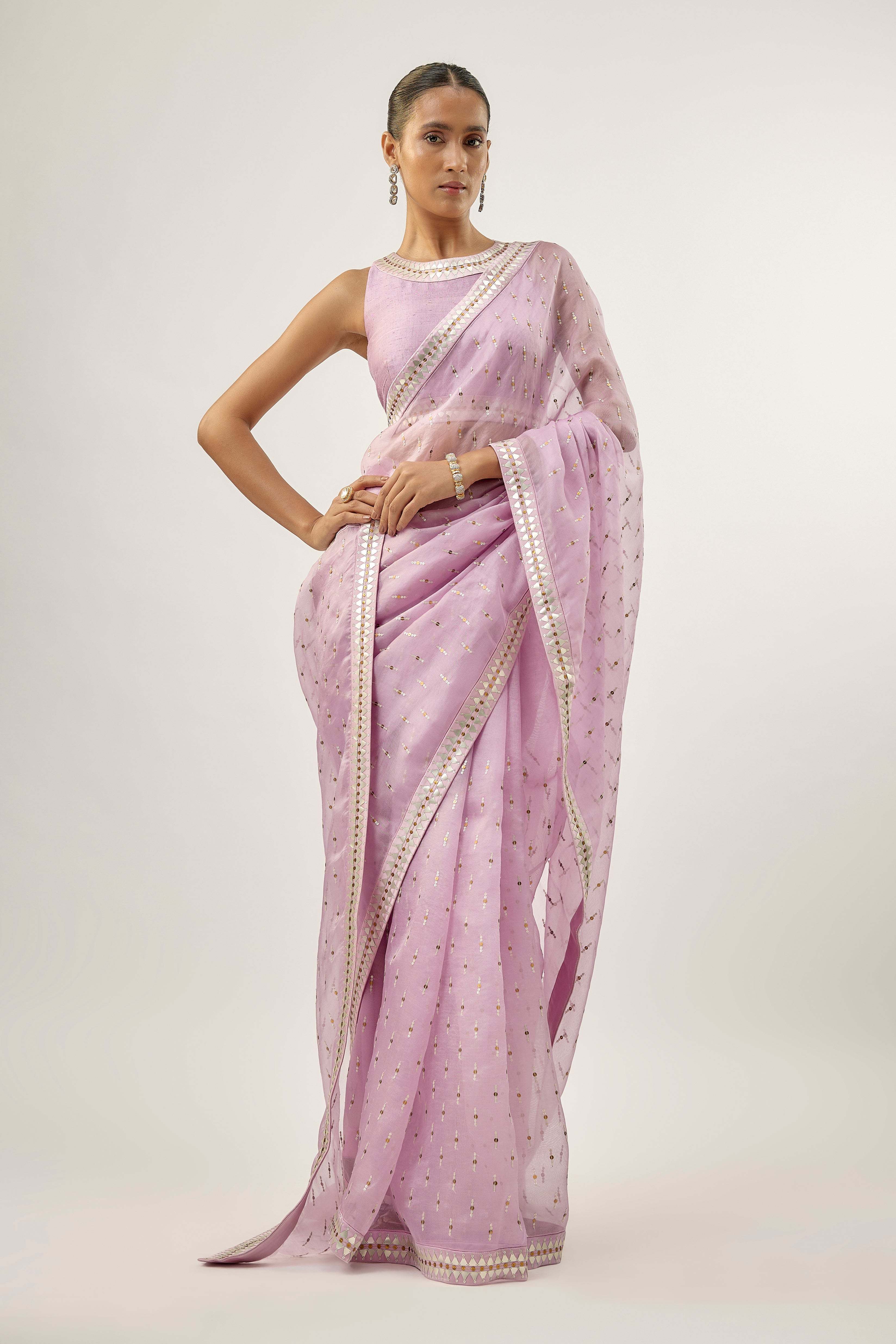 Tamarind Motif Saree Set