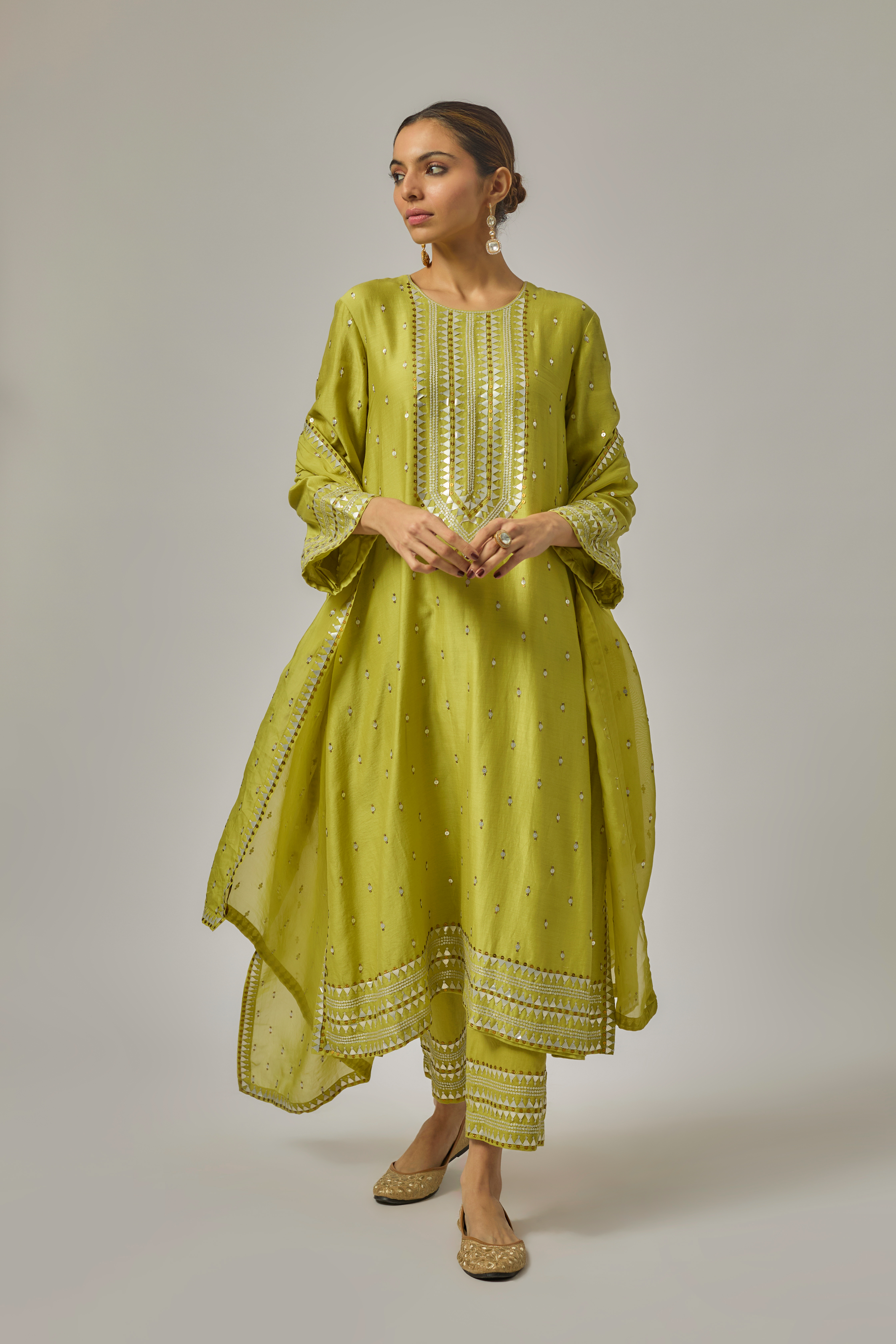 Fence Yoke Kurta Set