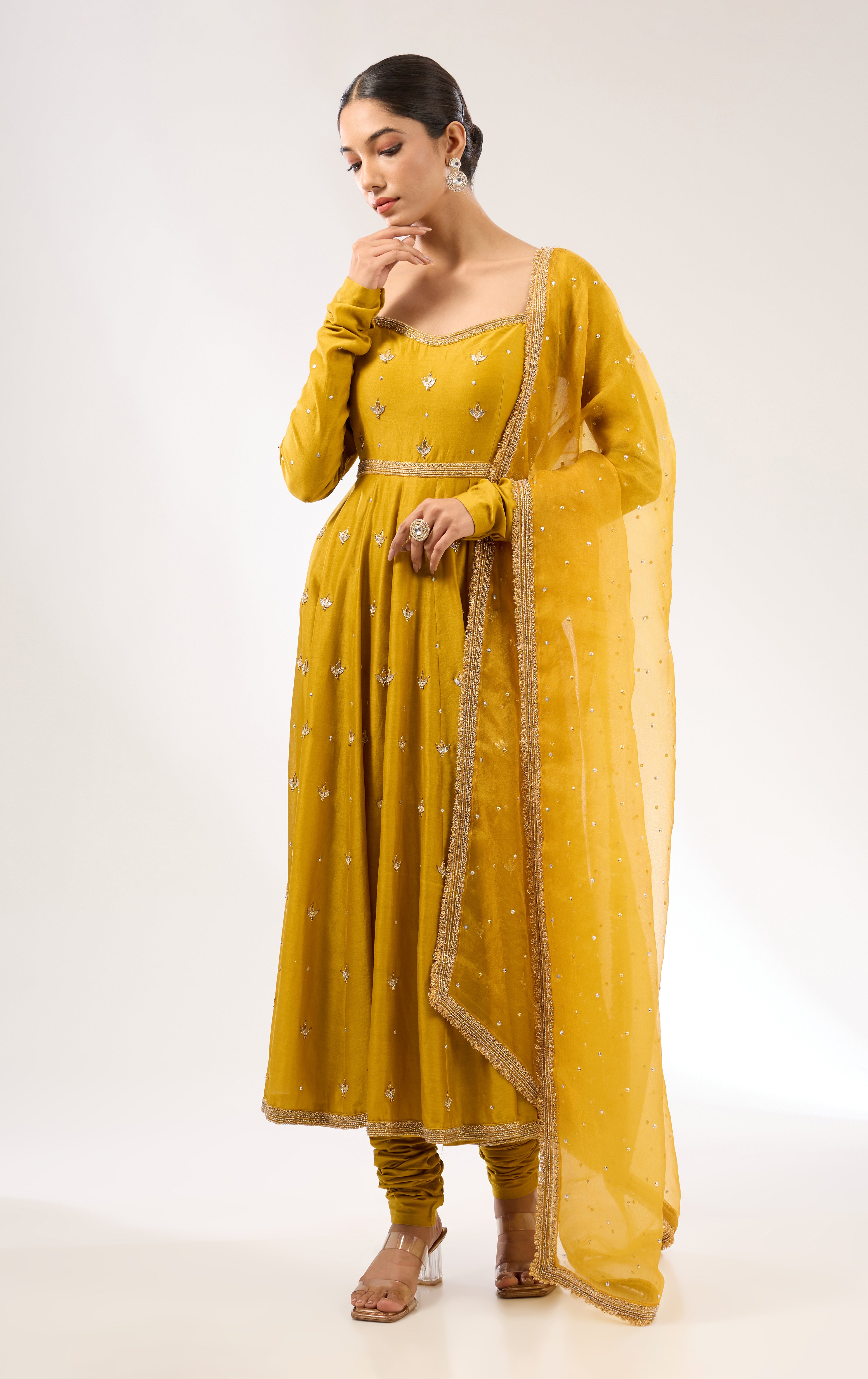 Gota-Patti Motif Anarkali Set