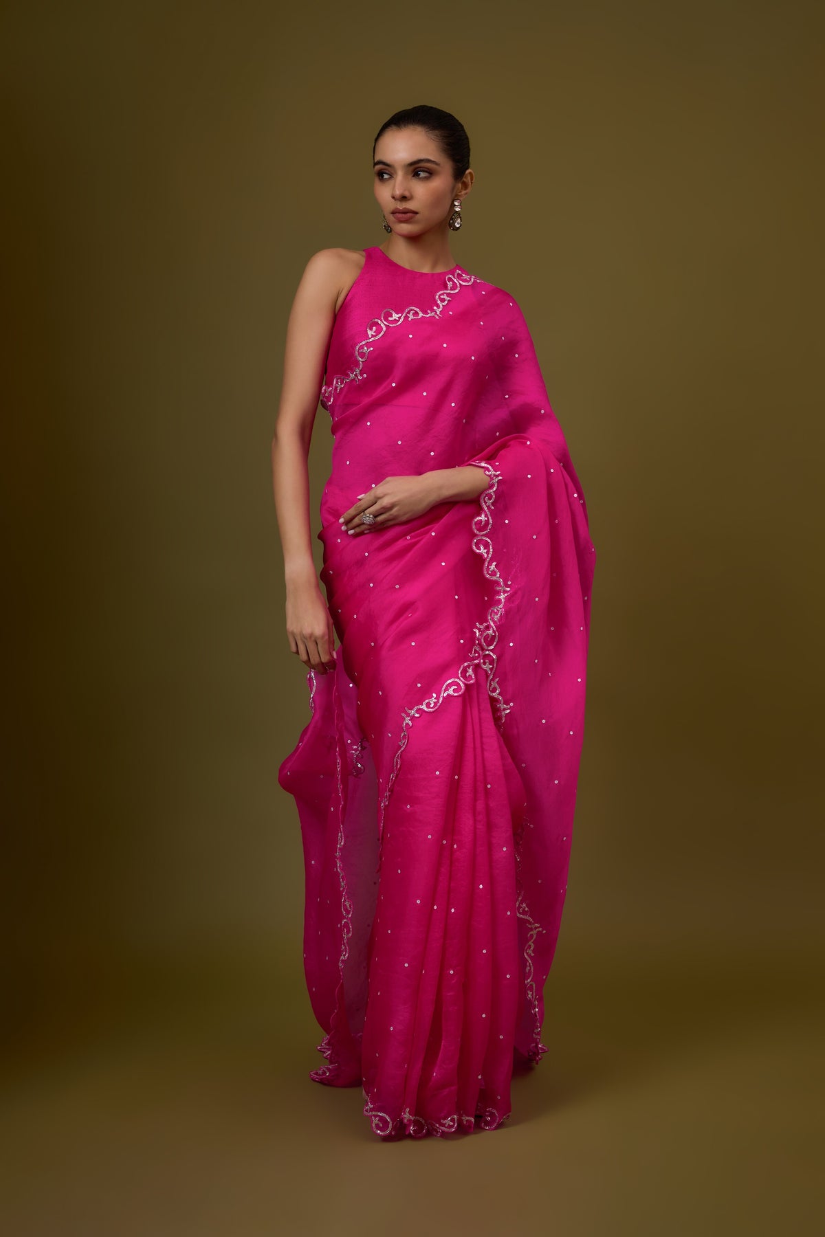 Baroque Scallop Saree Set