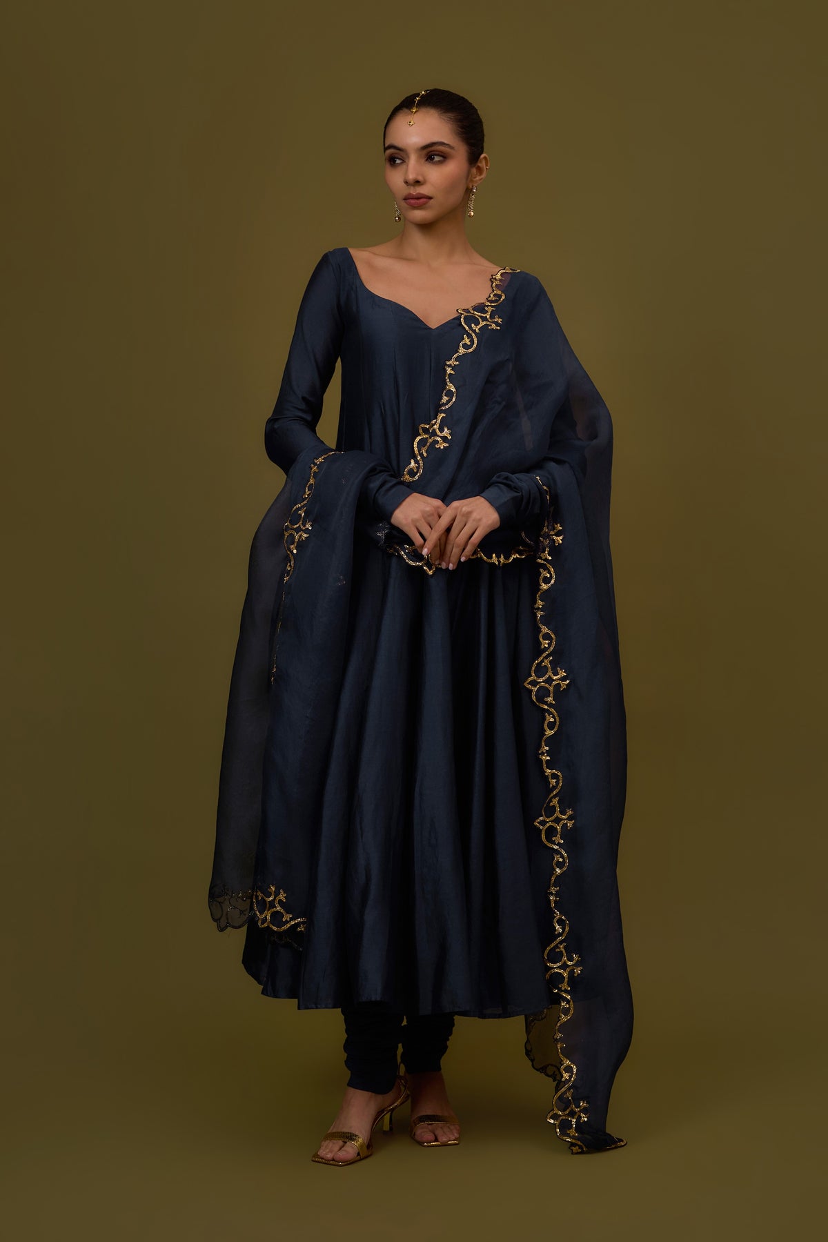 Baroque Dupatta Anarkali Set