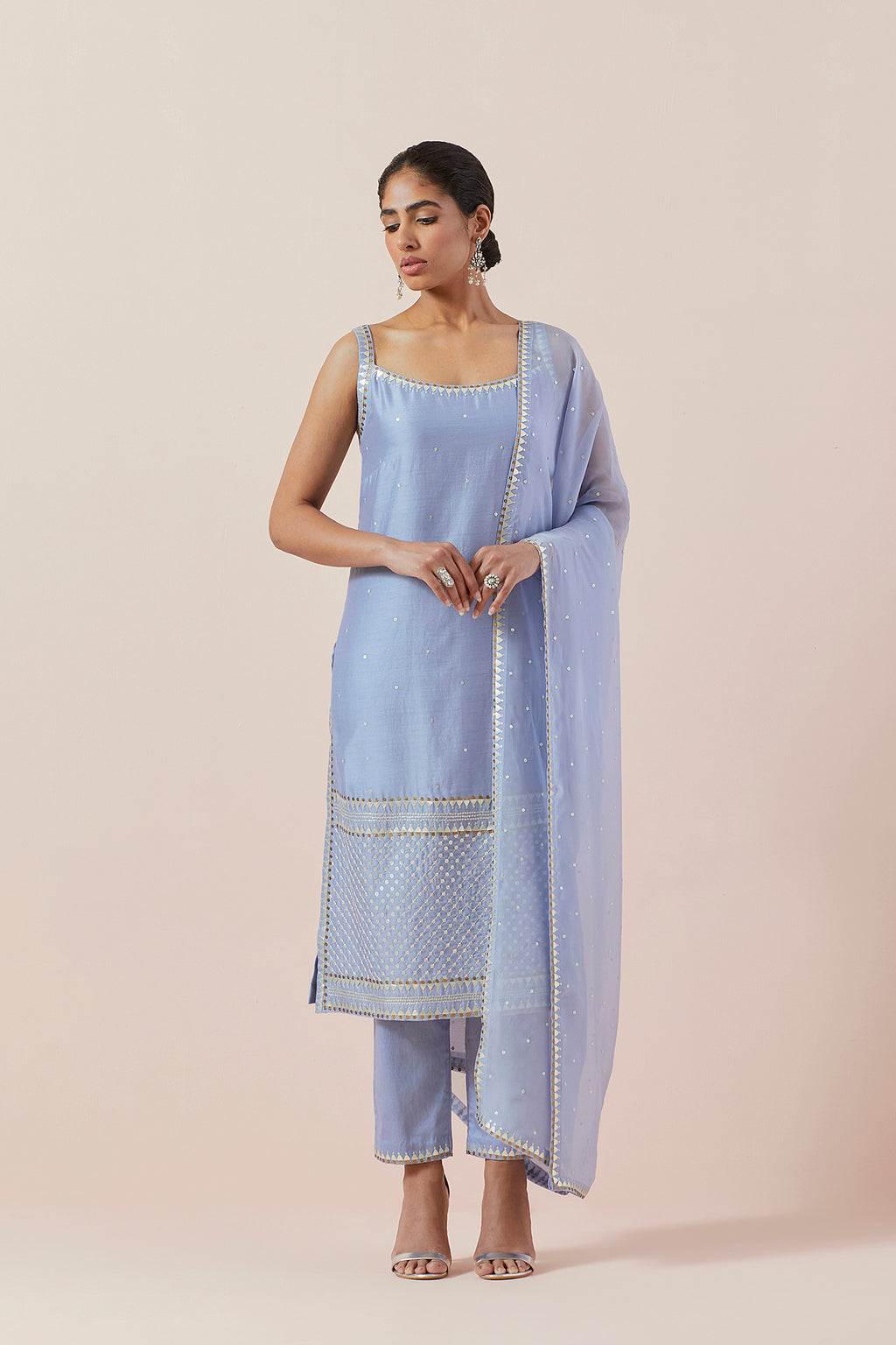 Jaal Border Kurta Set