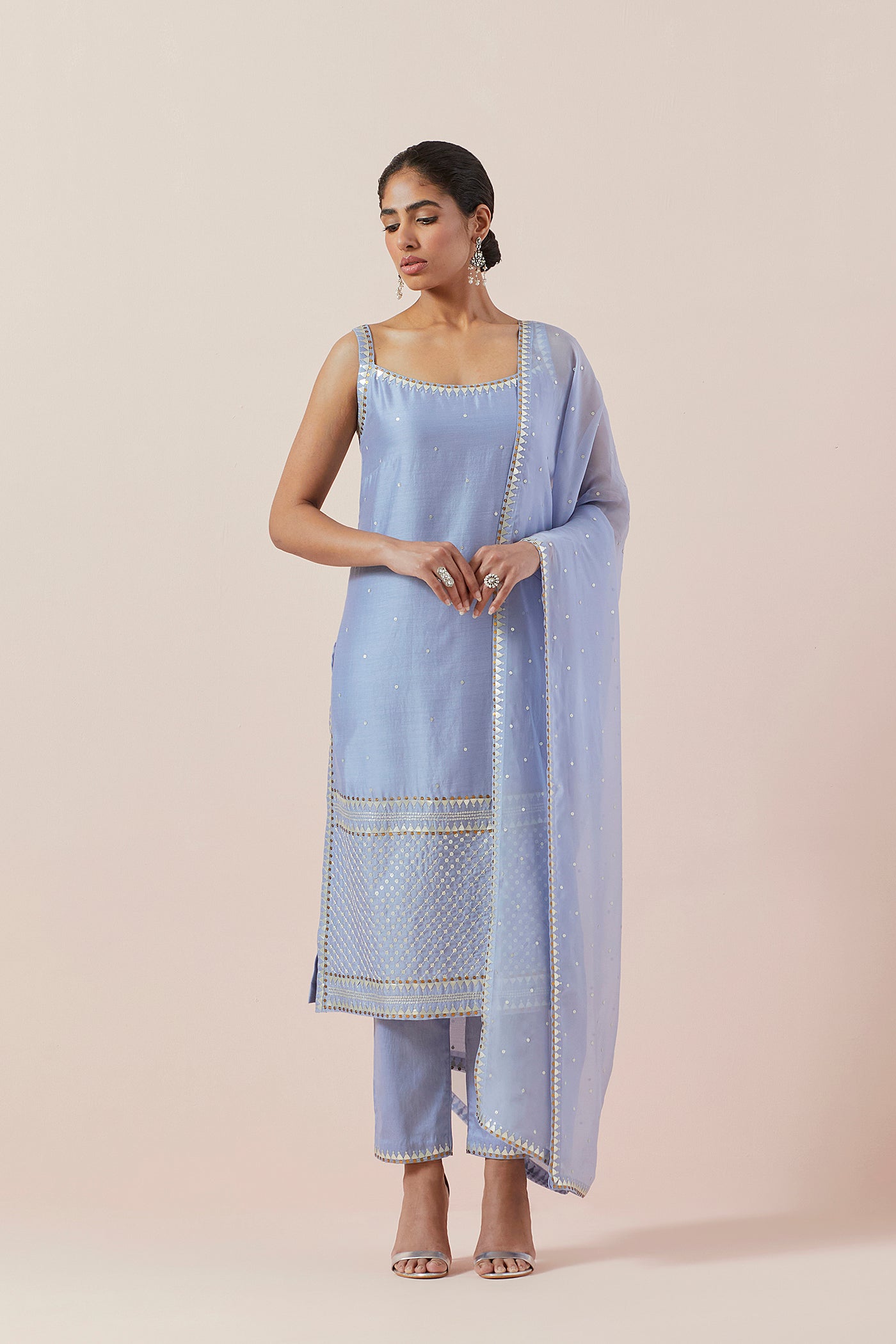Jaal Border Kurta Set
