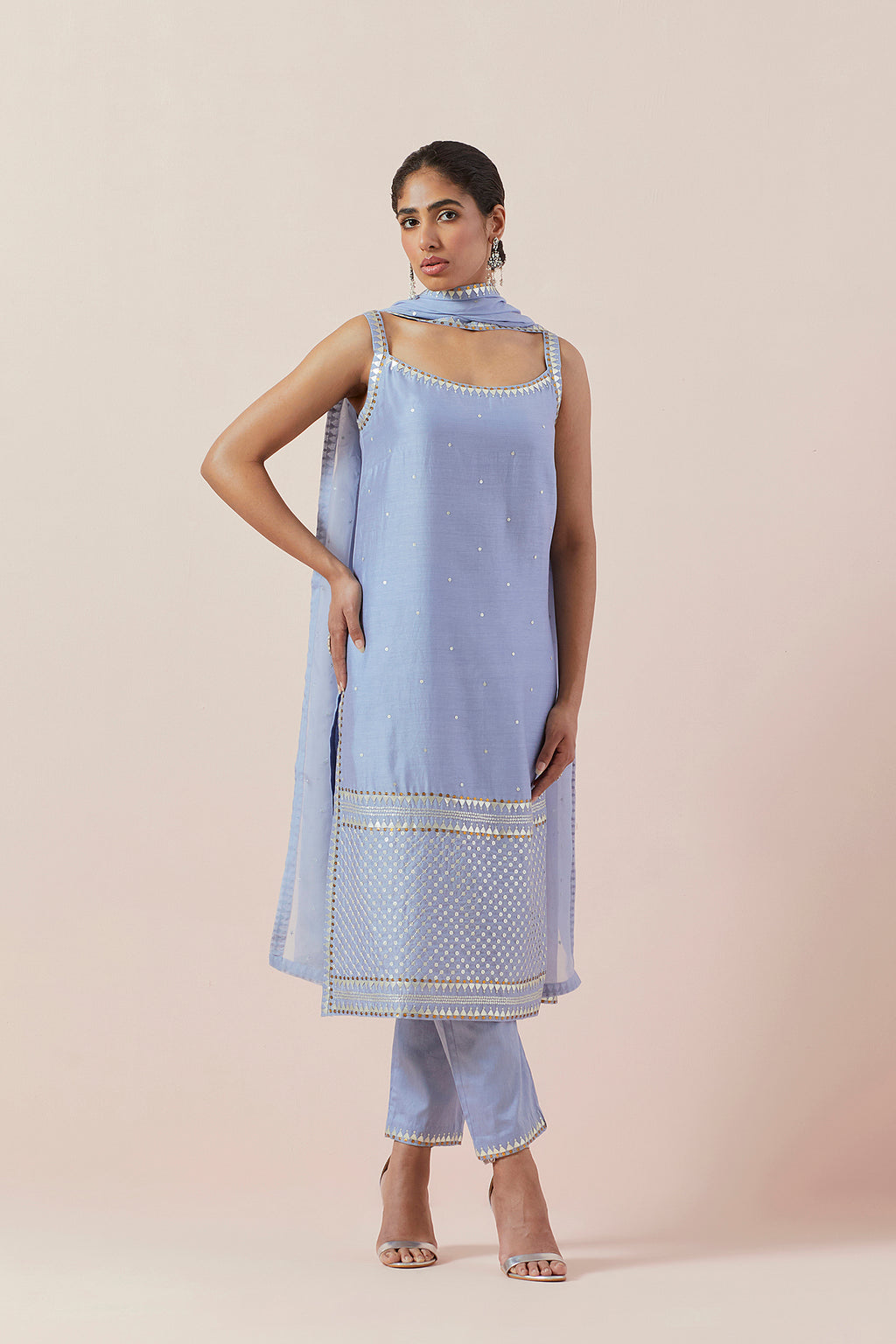 Jaal Border Kurta Set