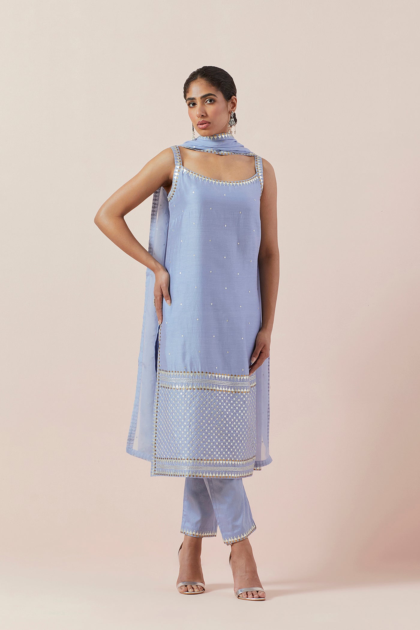 Jaal Border Kurta Set