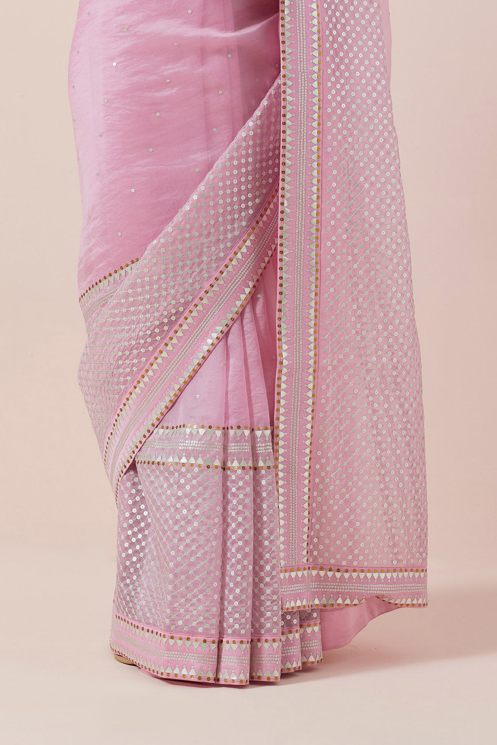 Jaal Border Saree Set