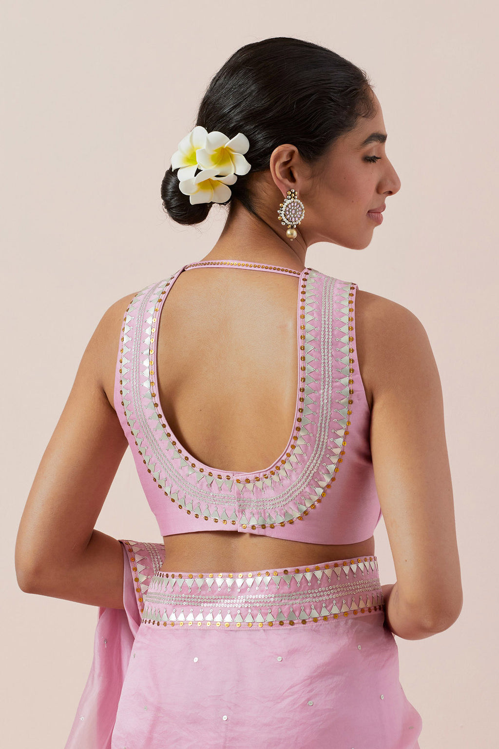 Jaal Border Saree Set