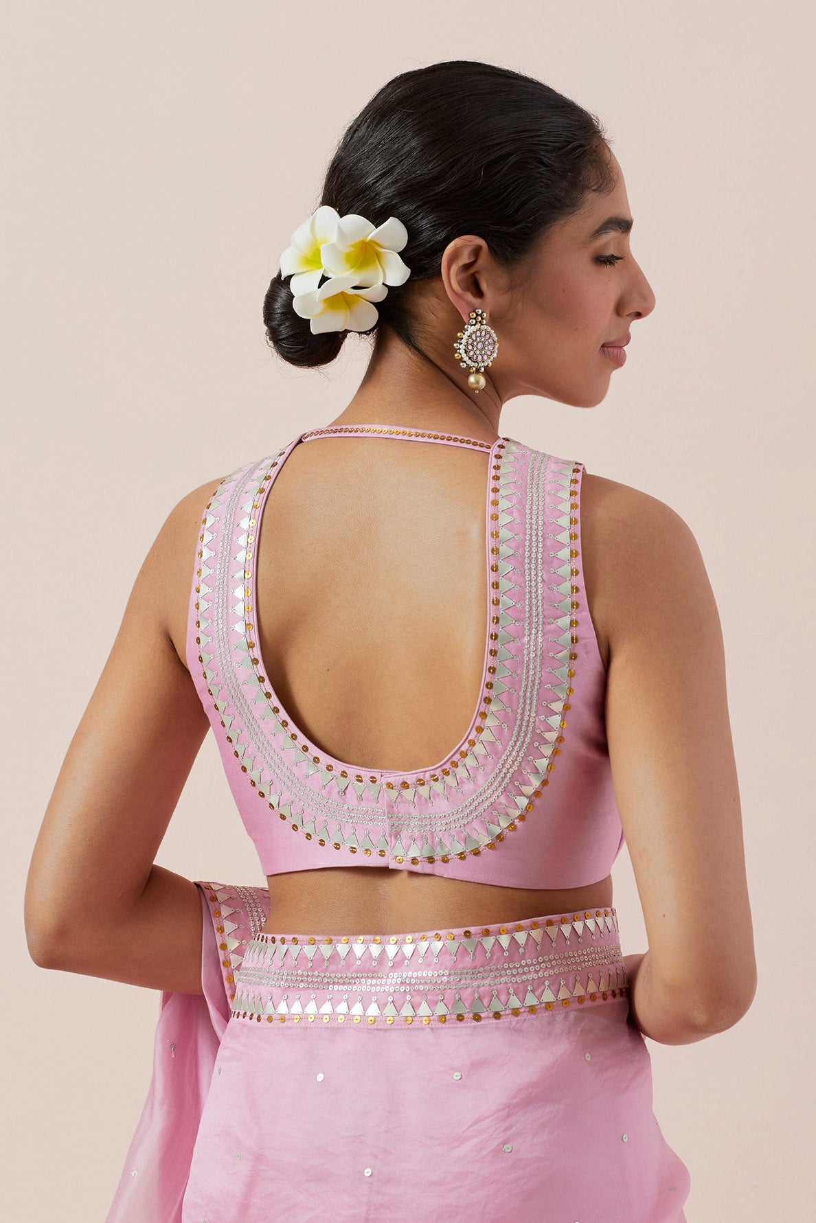 Jaal Border Saree Set