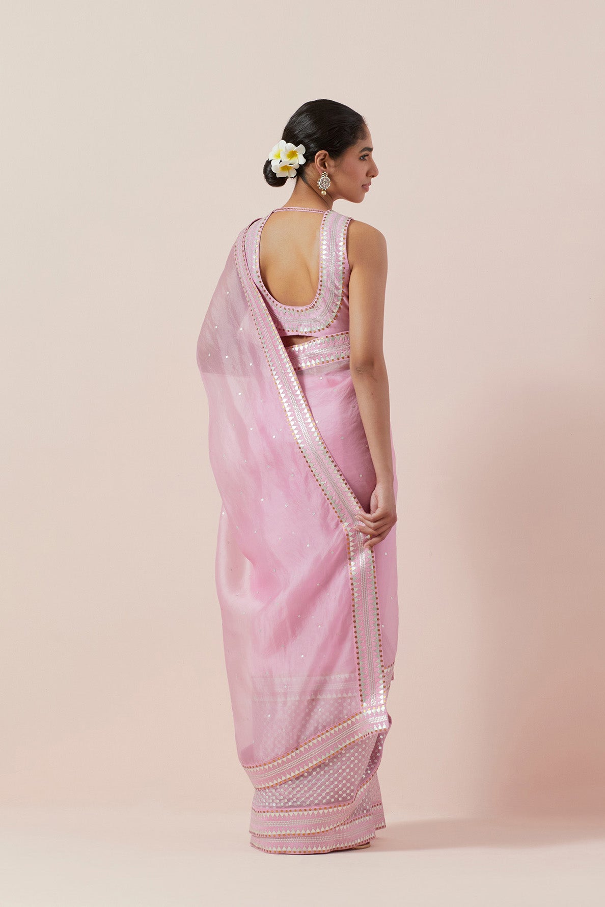 Jaal Border Saree Set