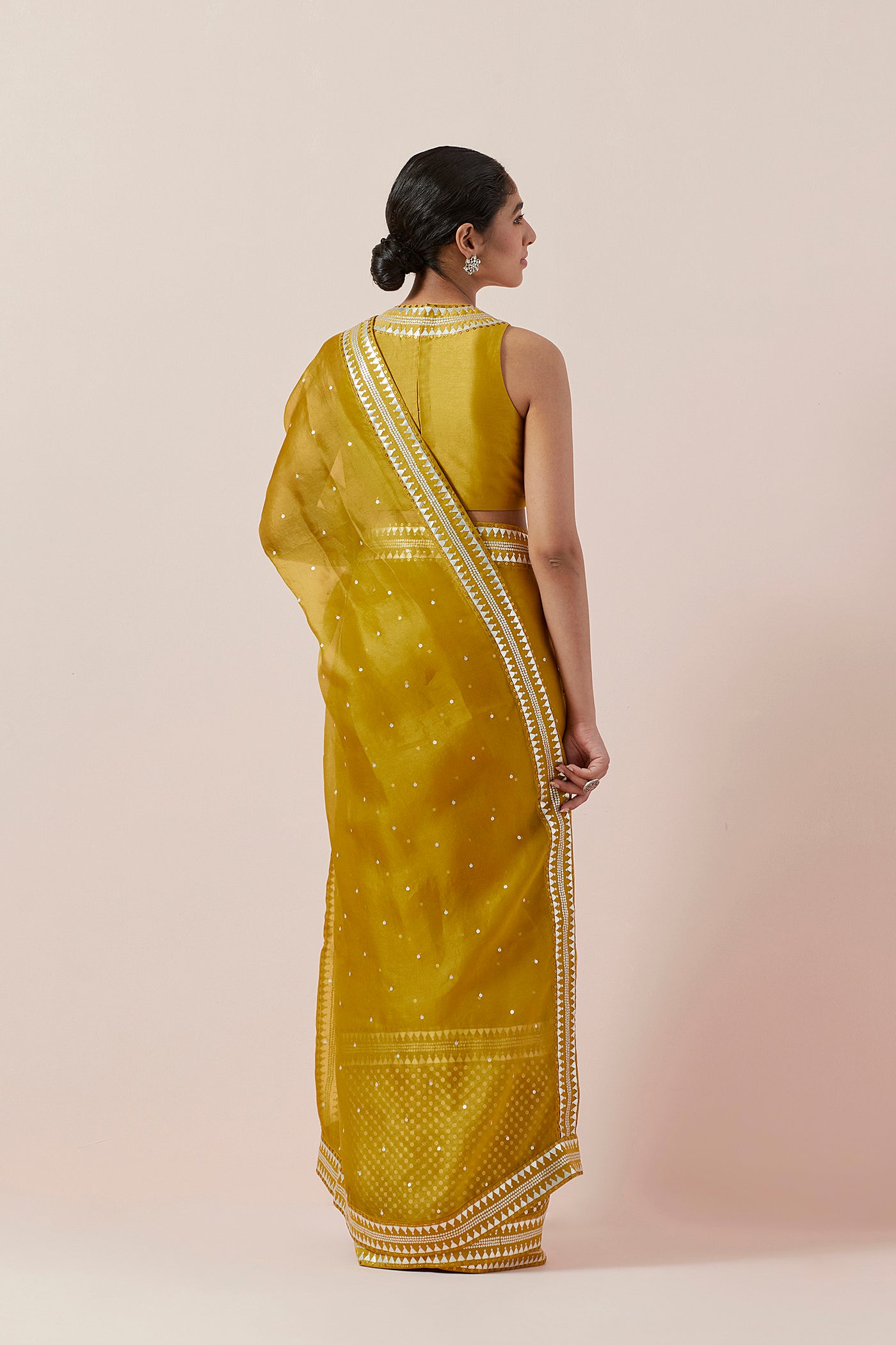 Jaal Border Saree Set