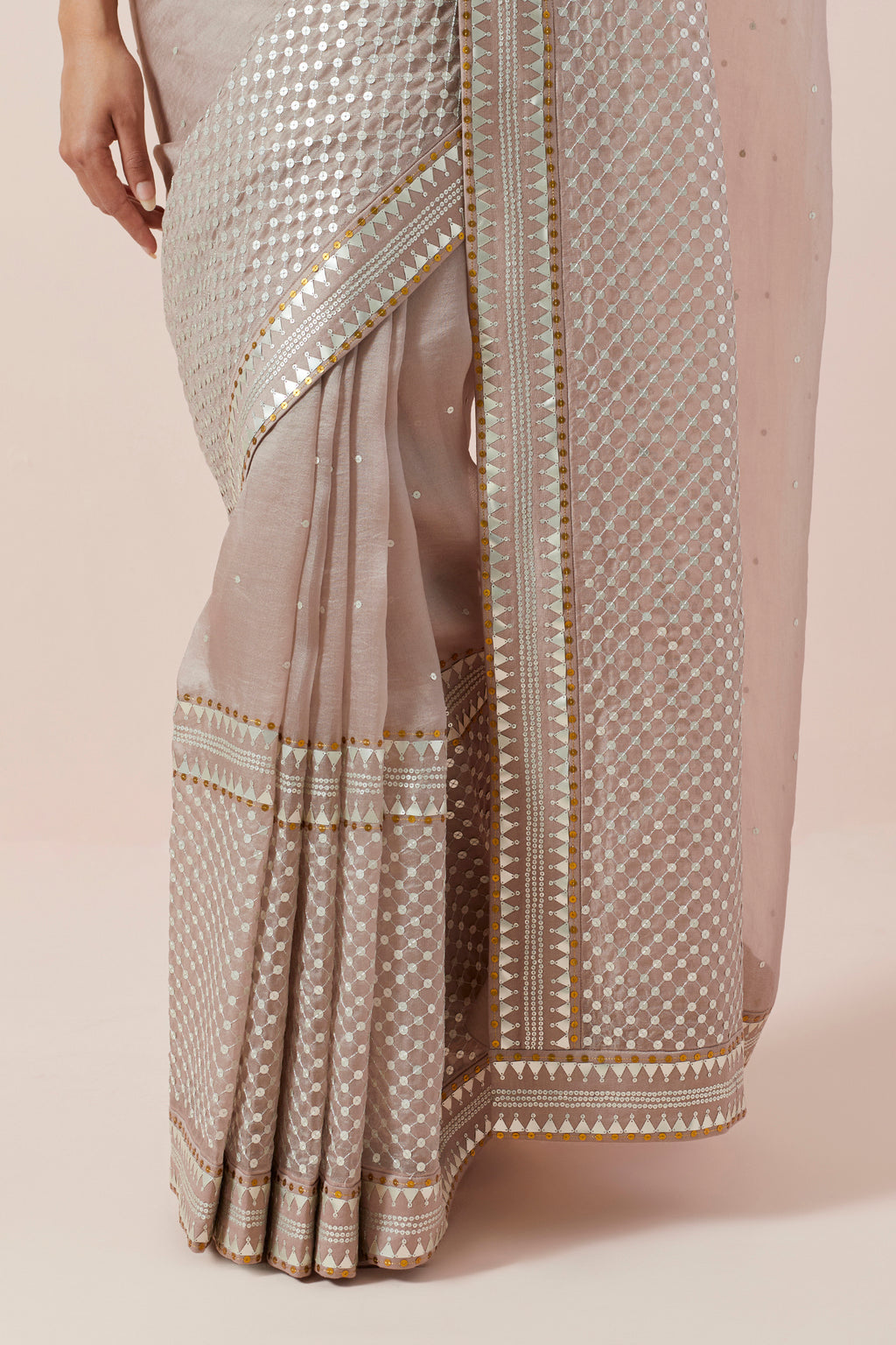 Jaal Border Saree Set