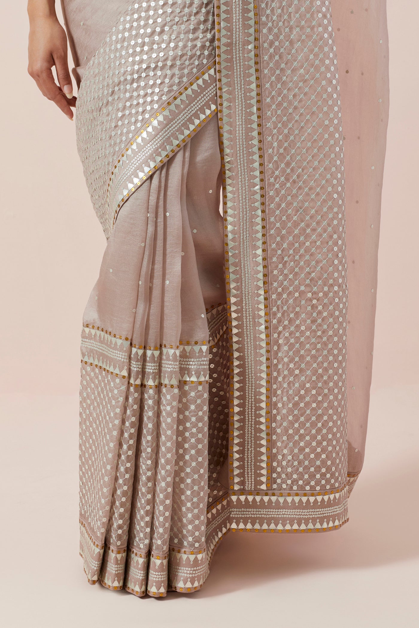 Jaal Border Saree Set