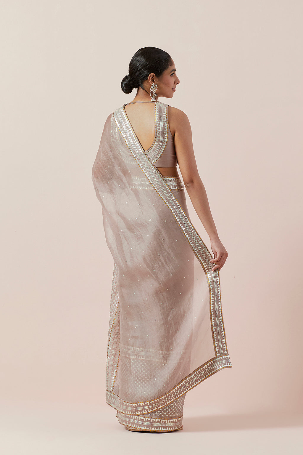 Jaal Border Saree Set