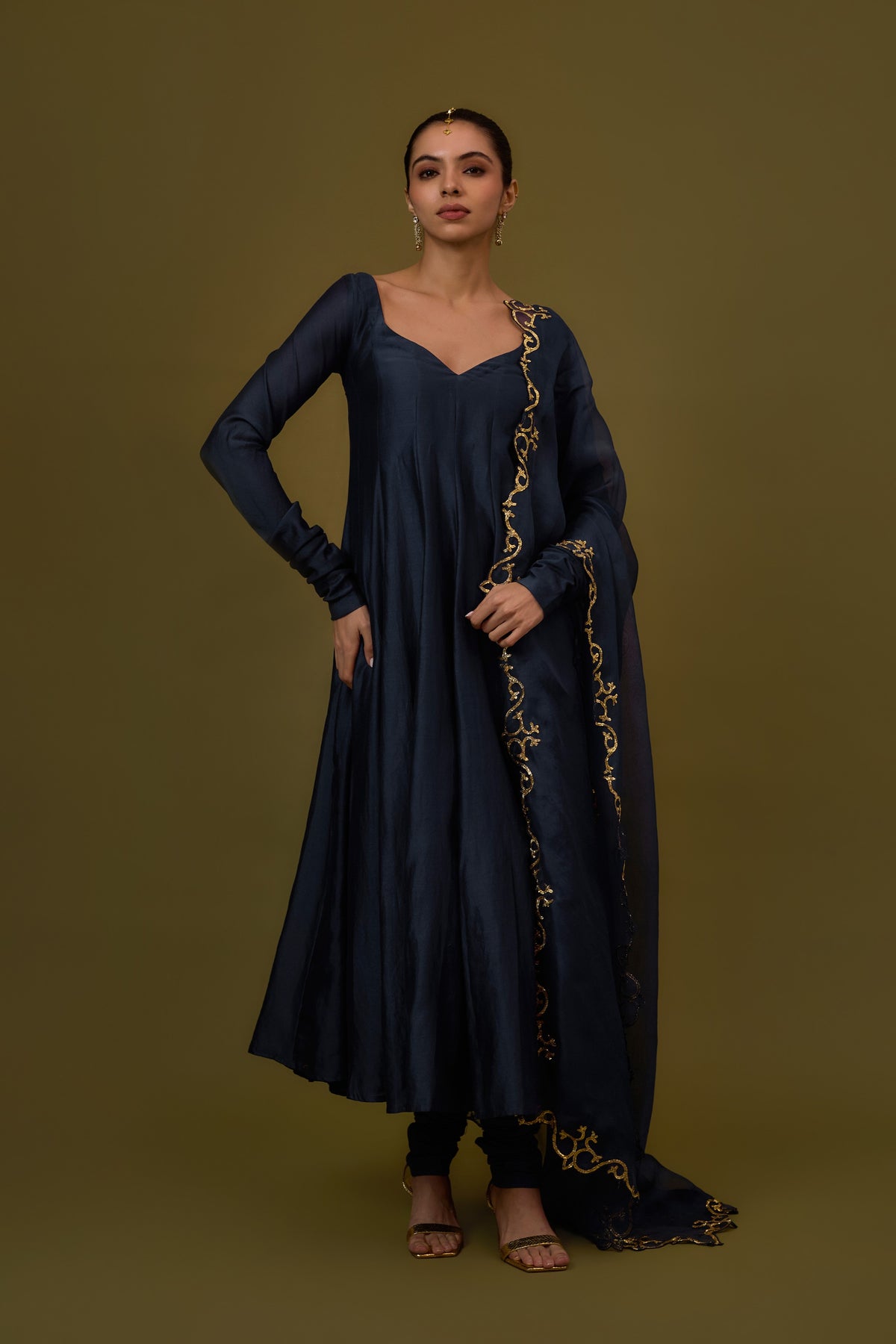 Baroque Dupatta Anarkali Set