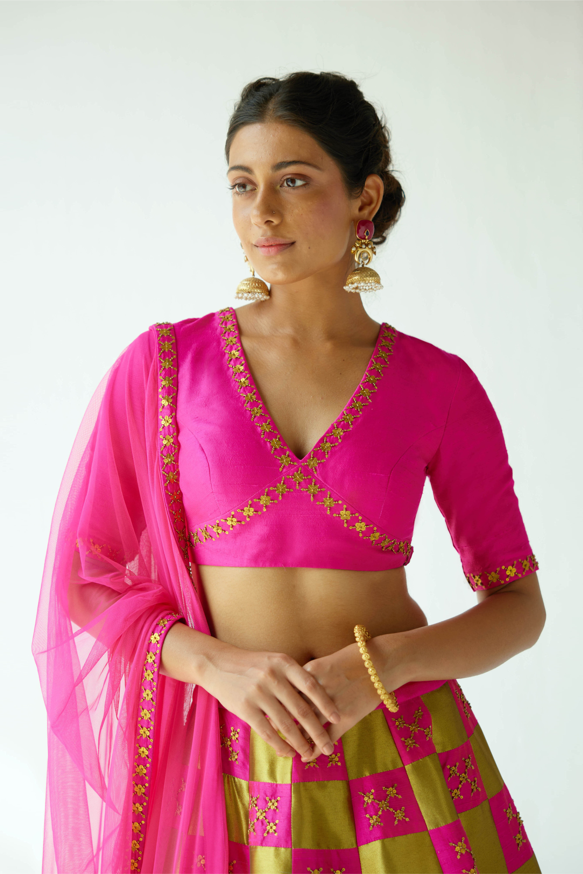 Chessboard Lehenga Set