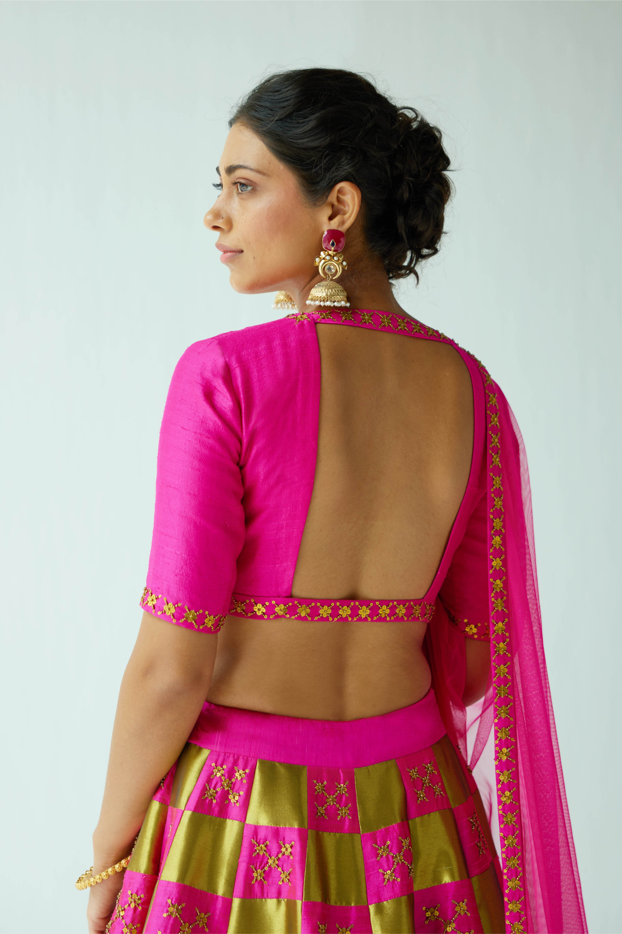Chessboard Lehenga Set