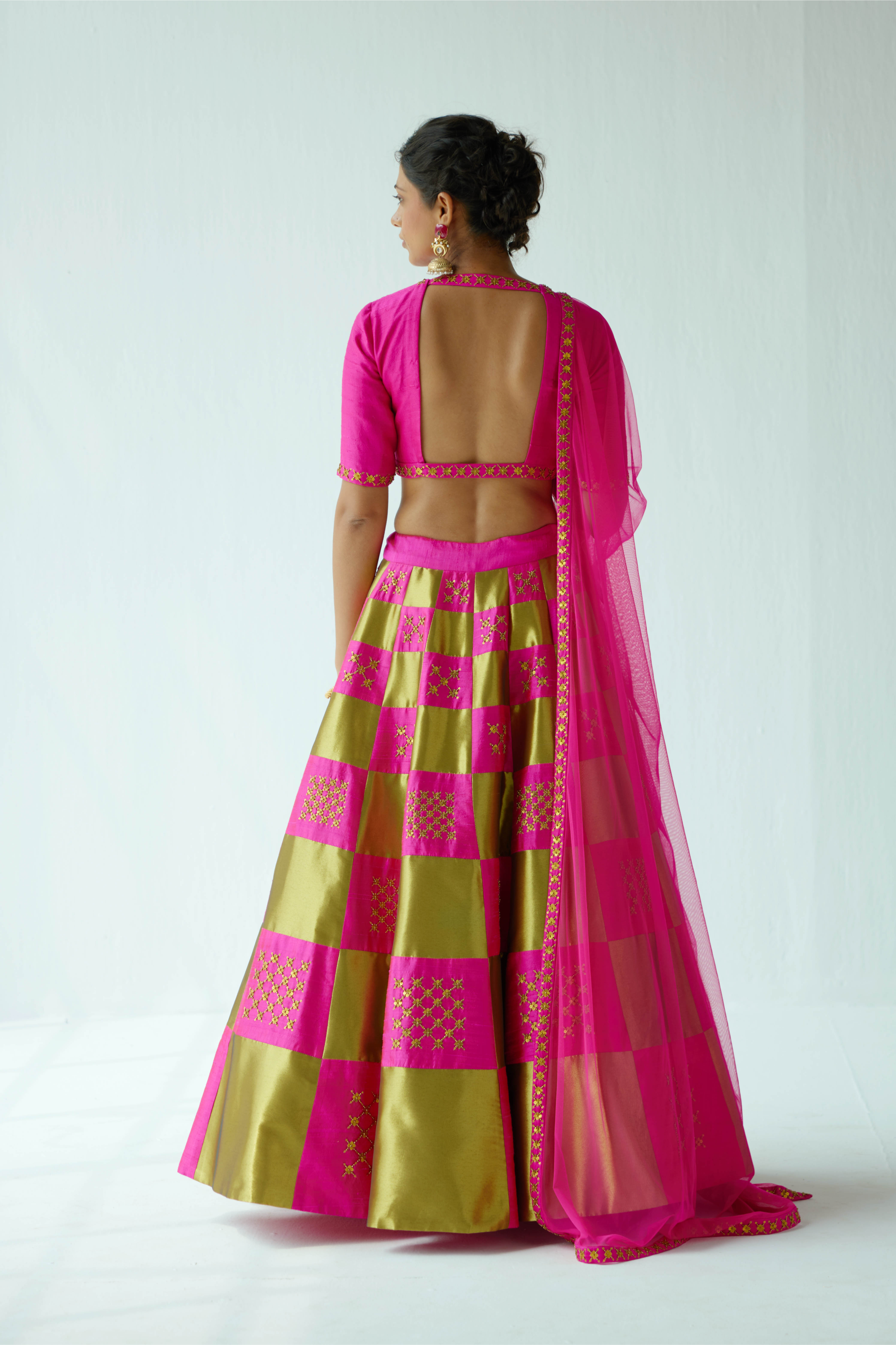 Chessboard Lehenga Set