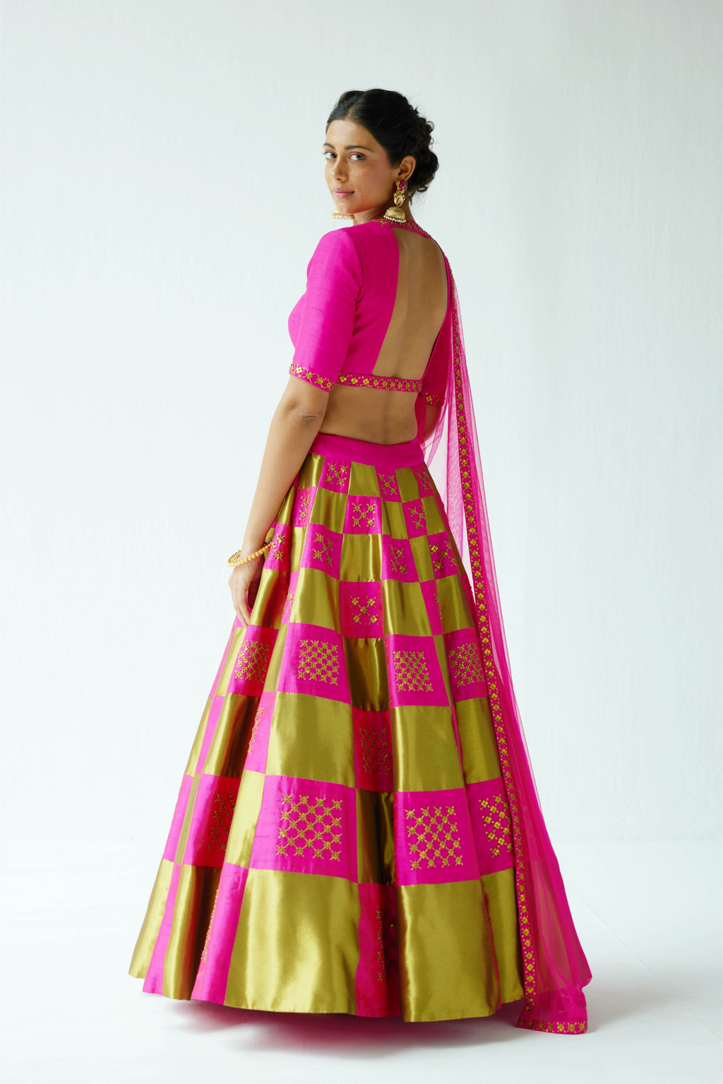 Chessboard Lehenga Set