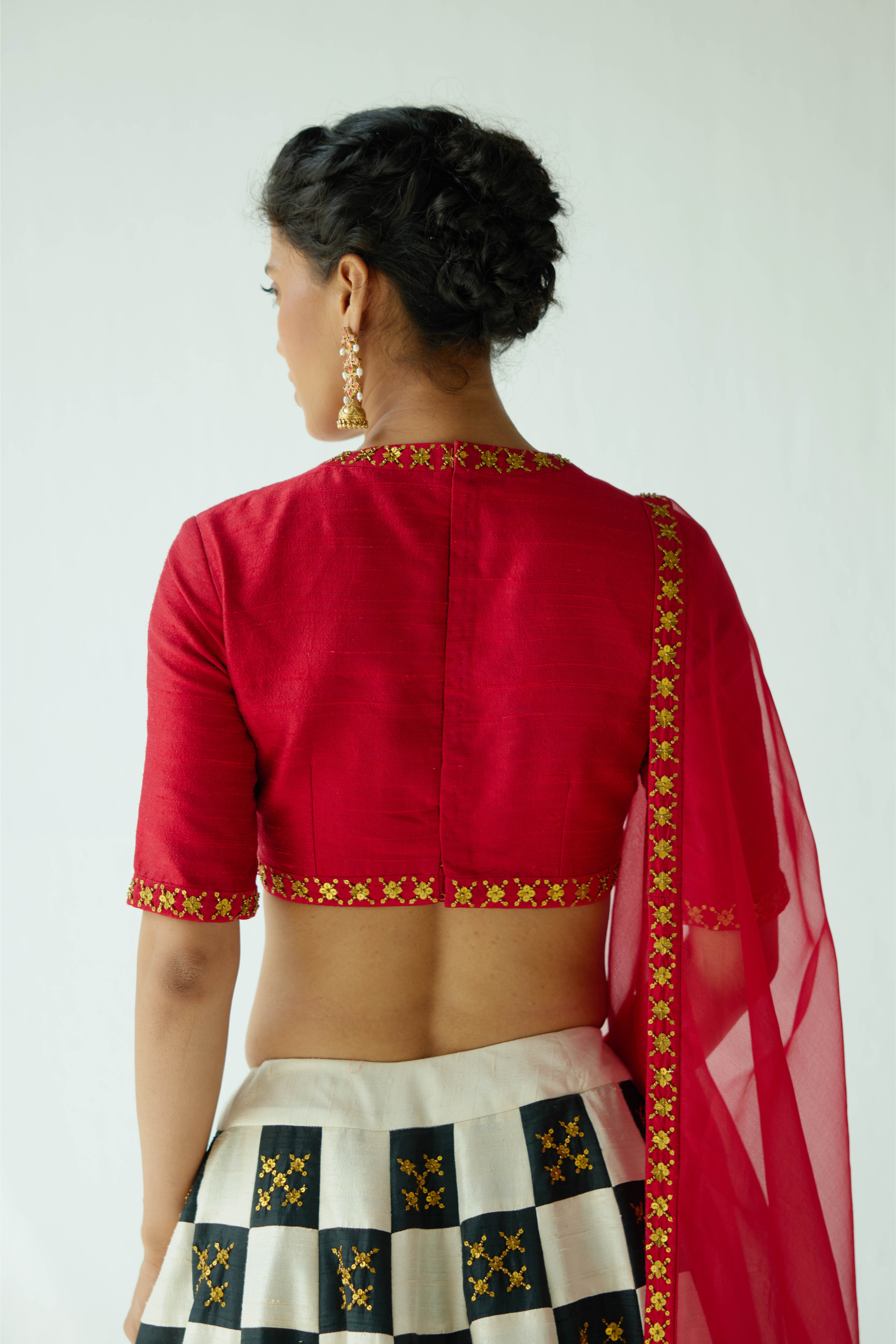 Chessboard Lehenga Set