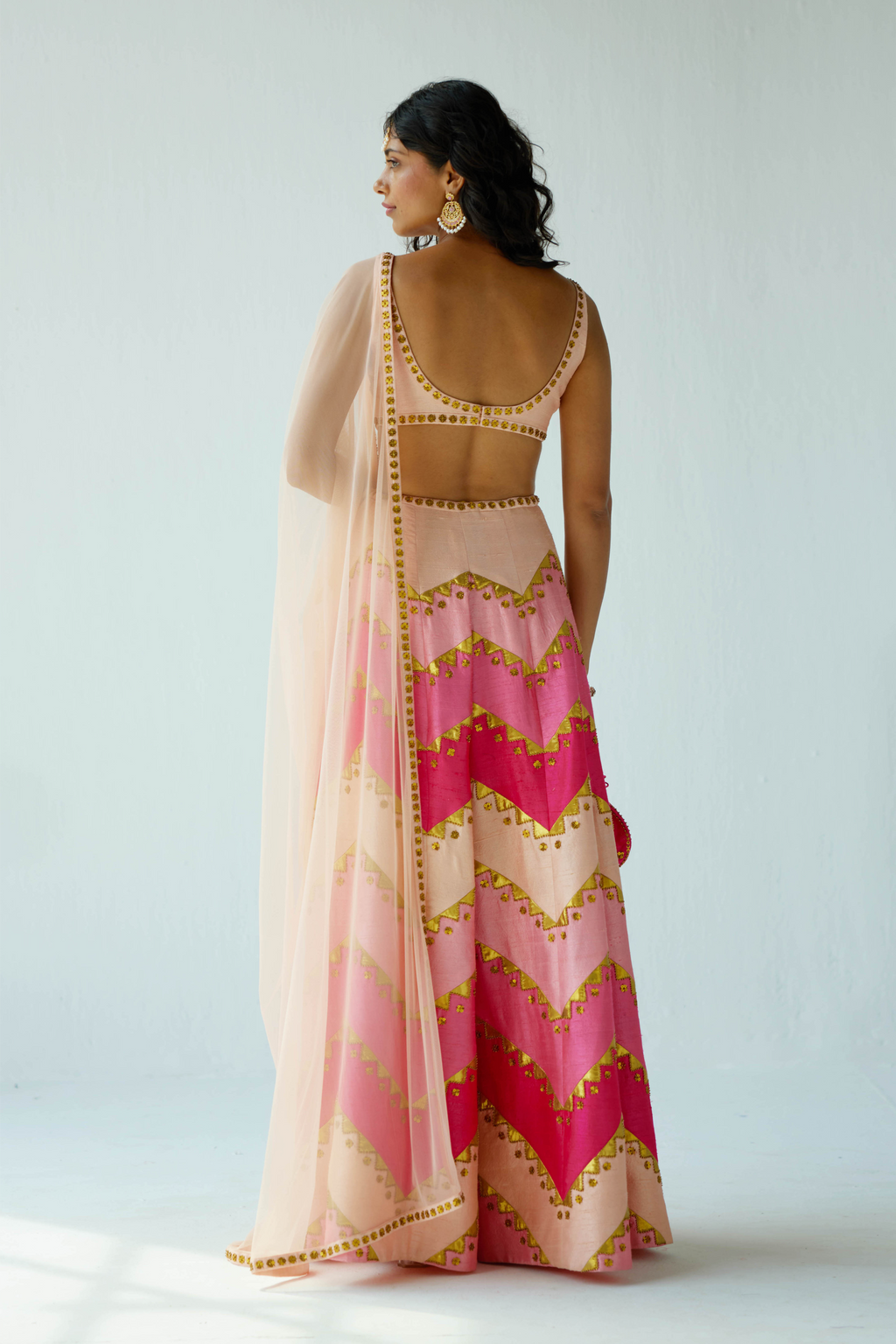 Multi-Coloured Chevron Palazzo Set