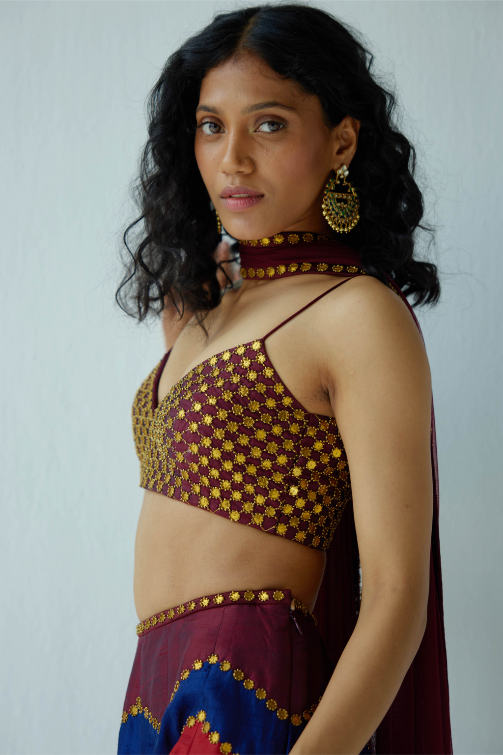 Multi-Coloured Chevron Palazzo Set