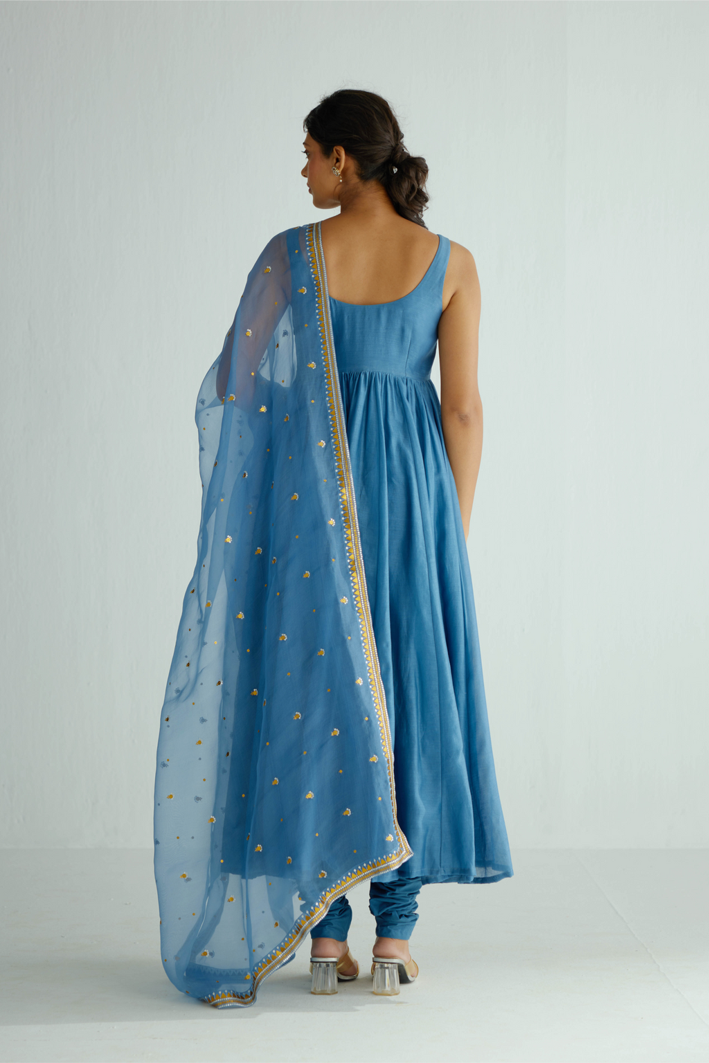 Chaandbali Motif Dupatta And Anarkali Set