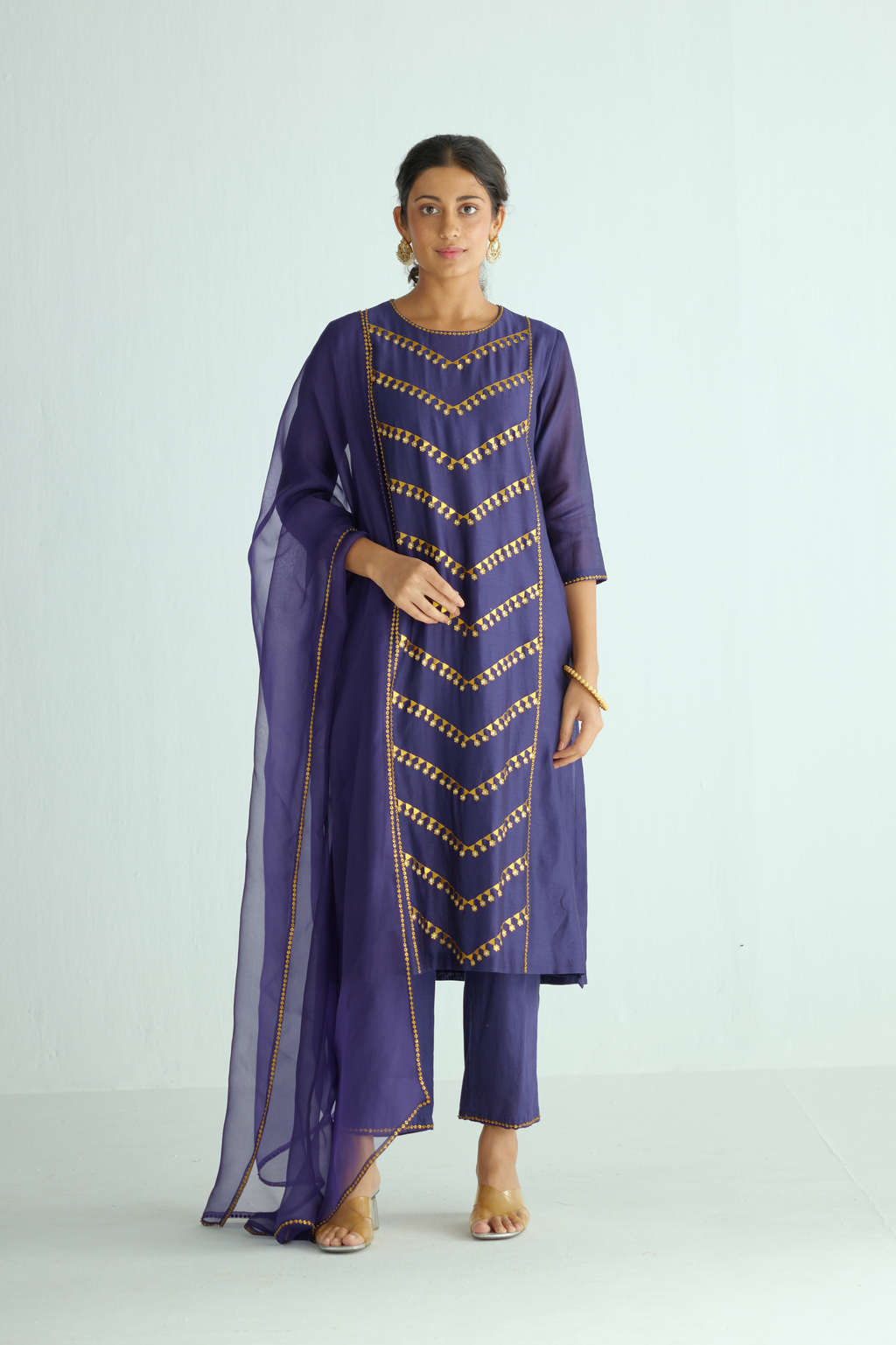 Slant Lines Kurta Set