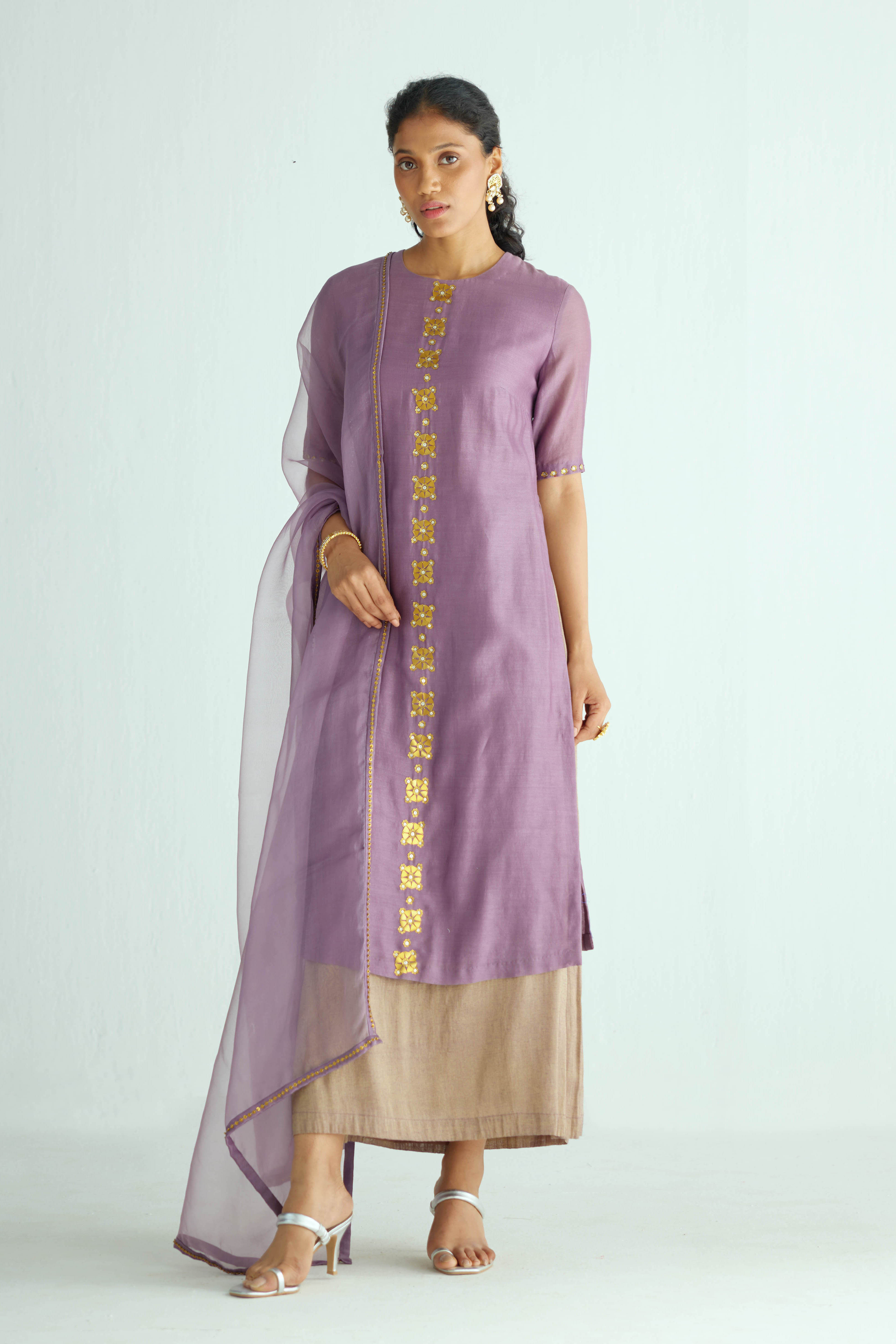 Medallion Motif Kurta Set