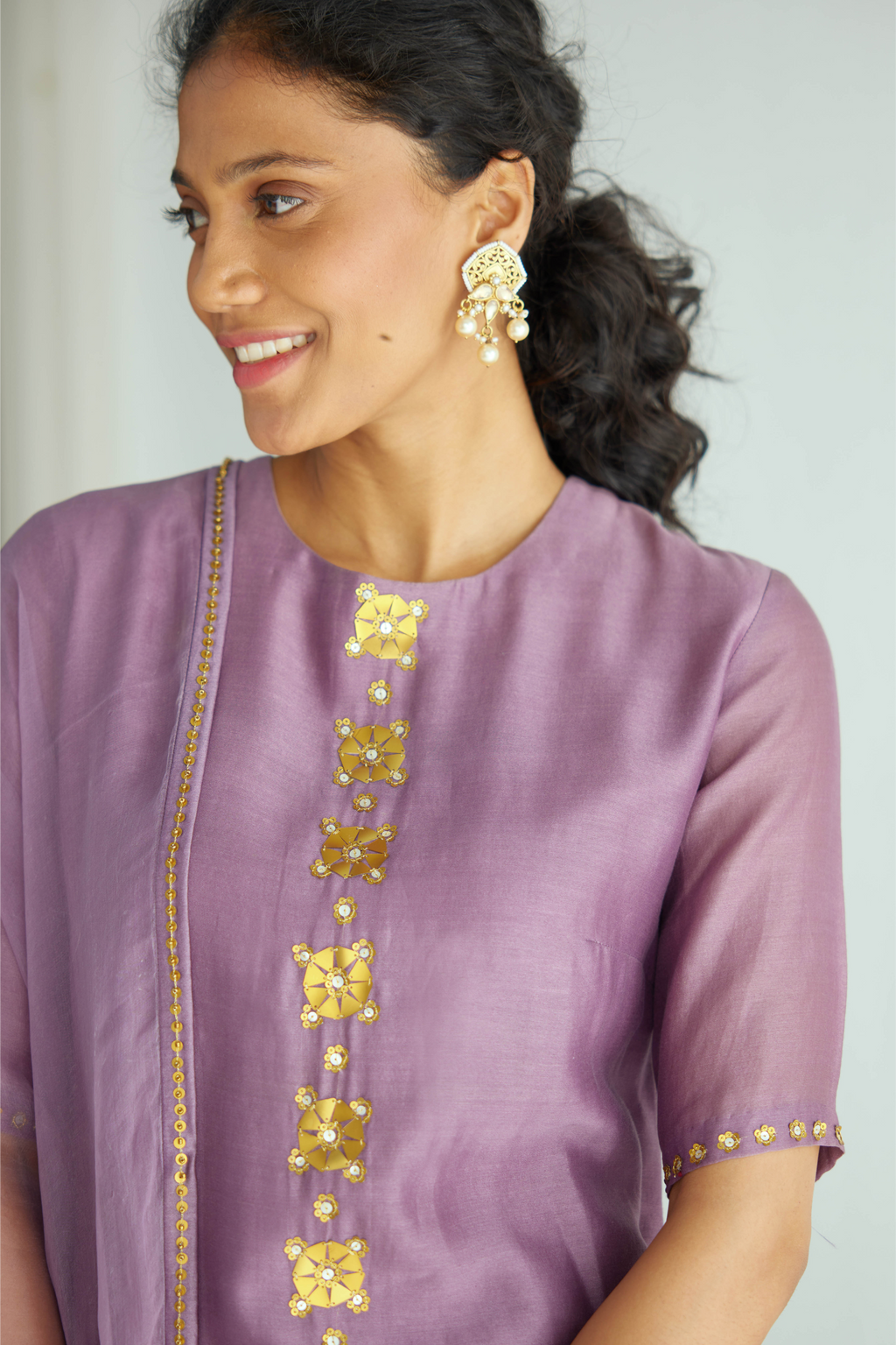 Medallion Motif Kurta Set