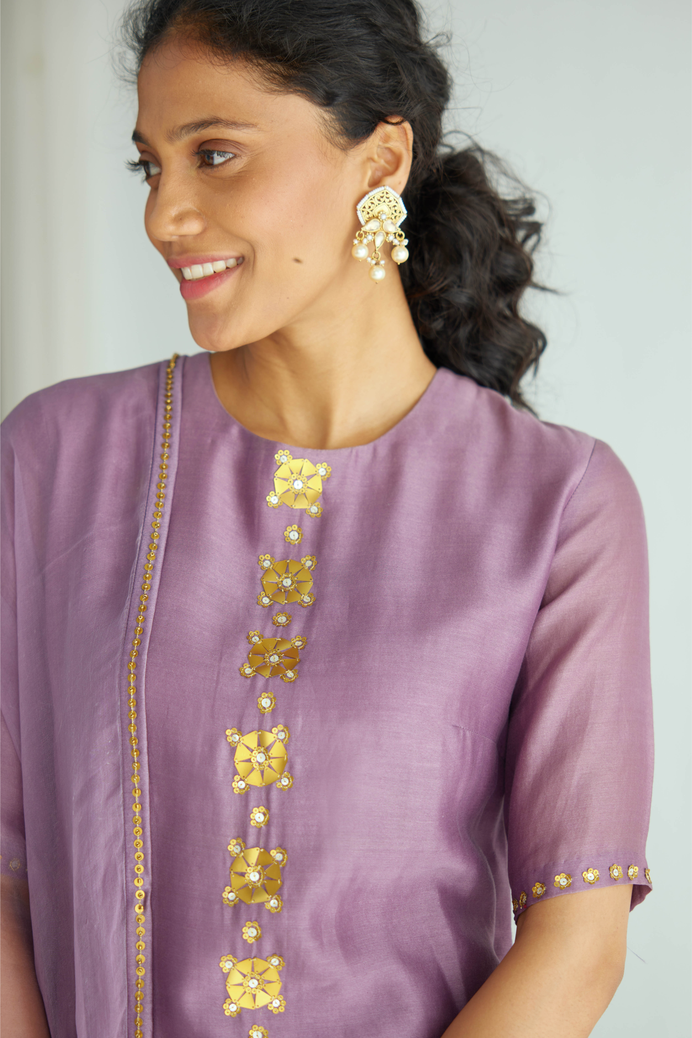Medallion Motif Kurta Set