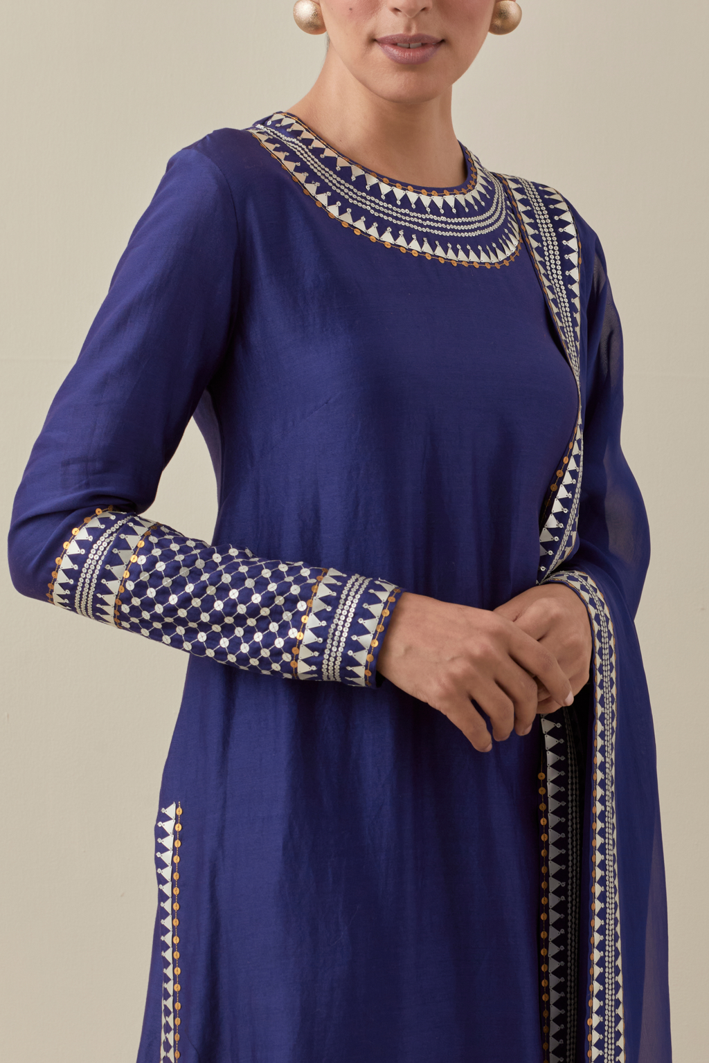 Jaal Border Kurta Set