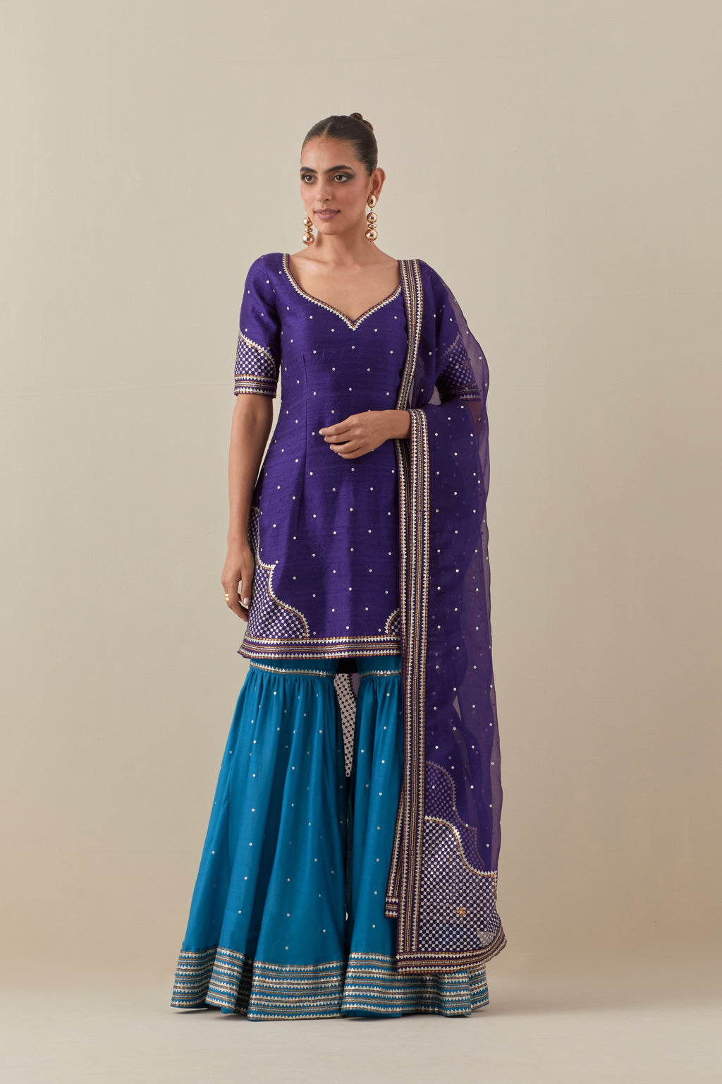 Jharokha And Jaal Sharara Set