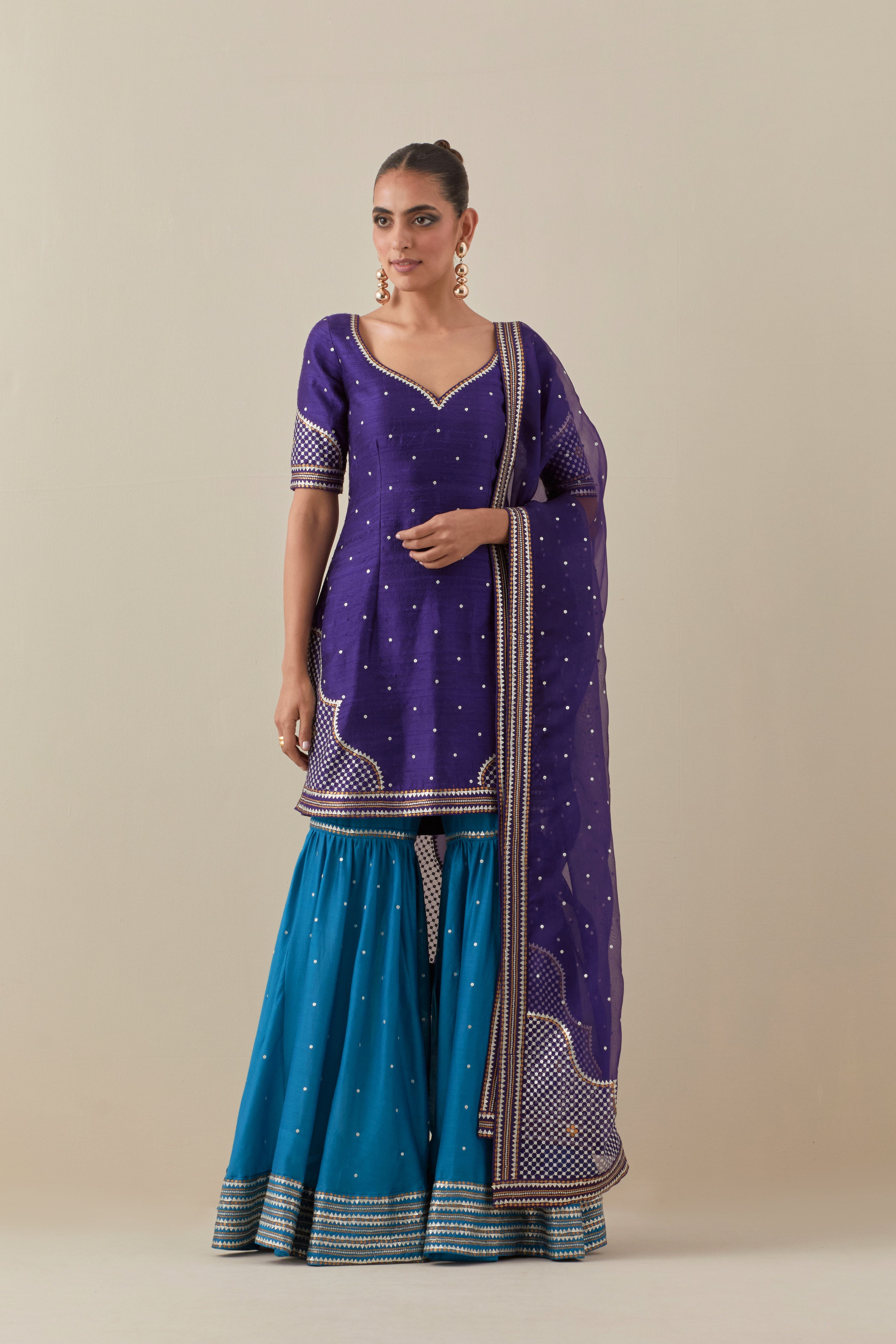 Jharokha And Jaal Sharara Set