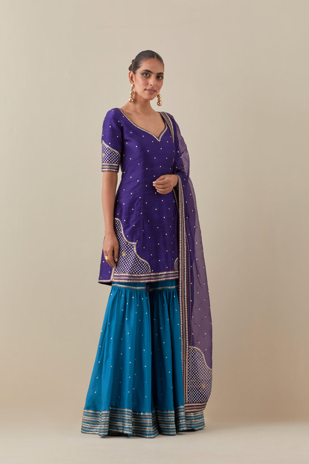 Jharokha And Jaal Sharara Set