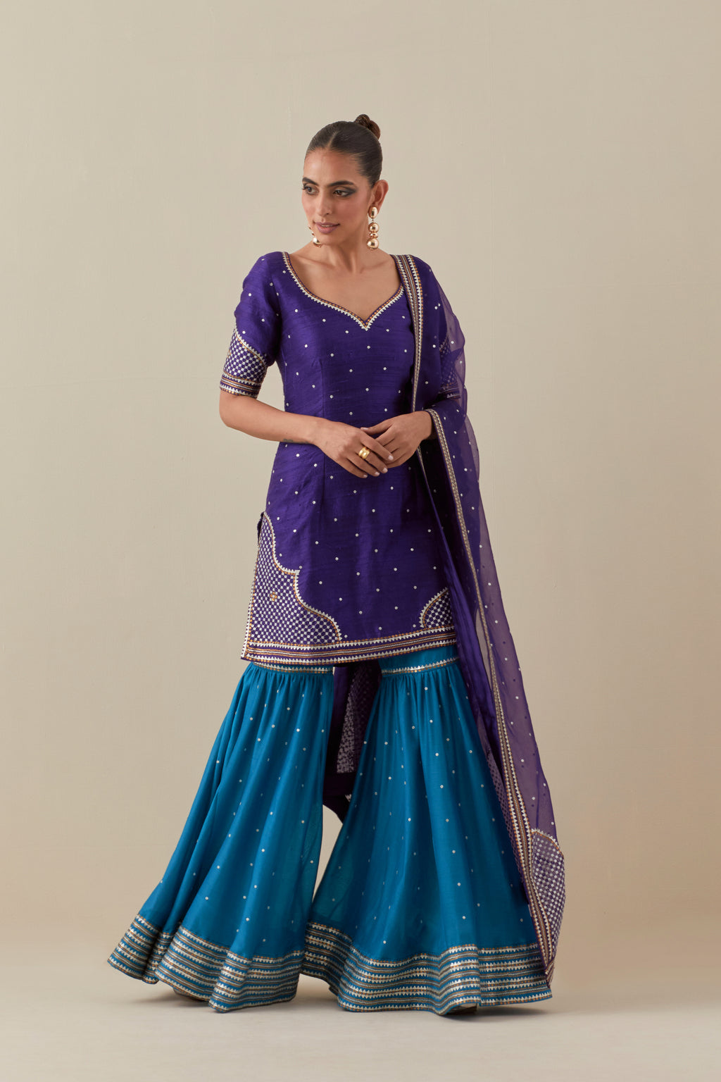 Jharokha And Jaal Sharara Set