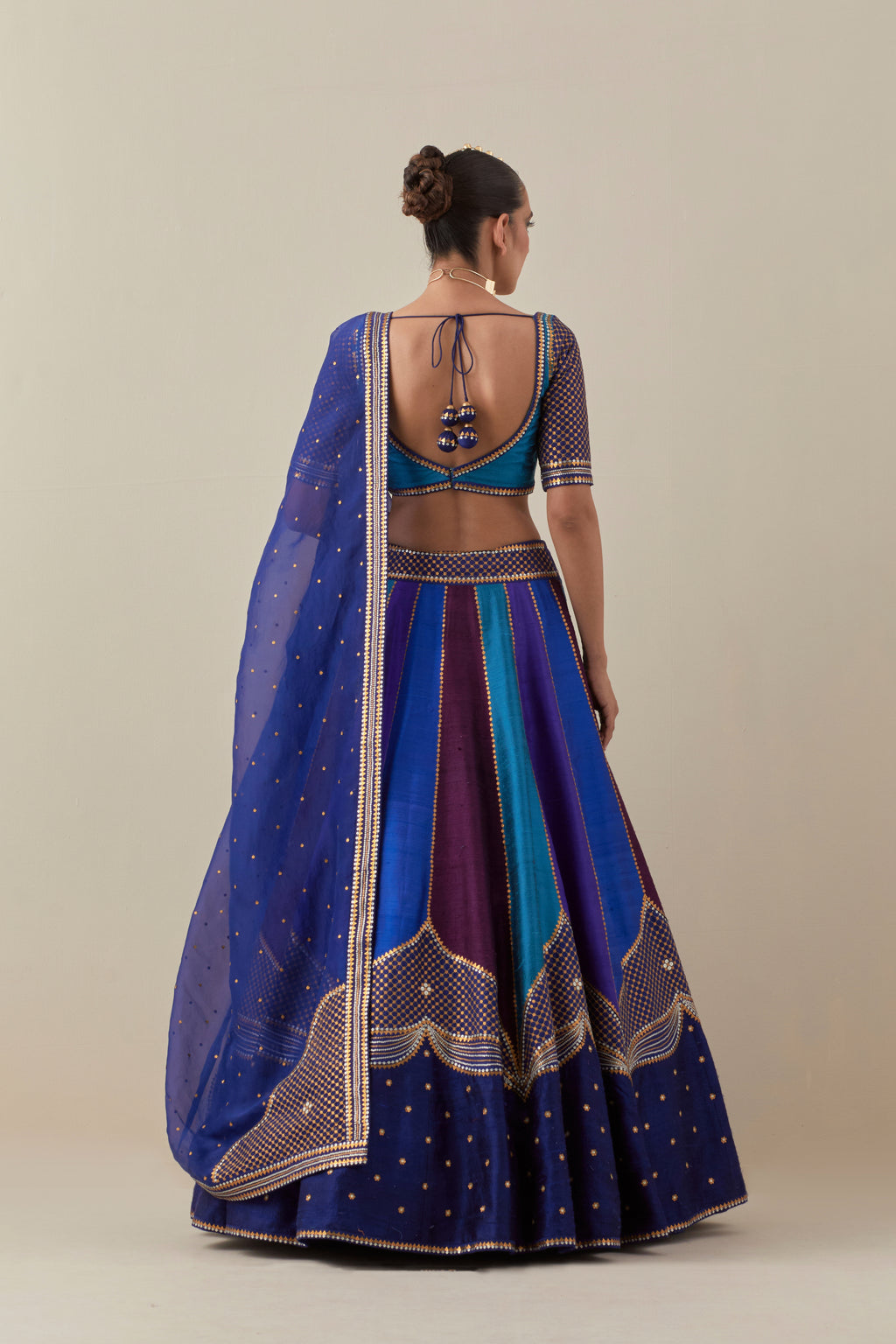 Dome And Jaal Lehenga Set