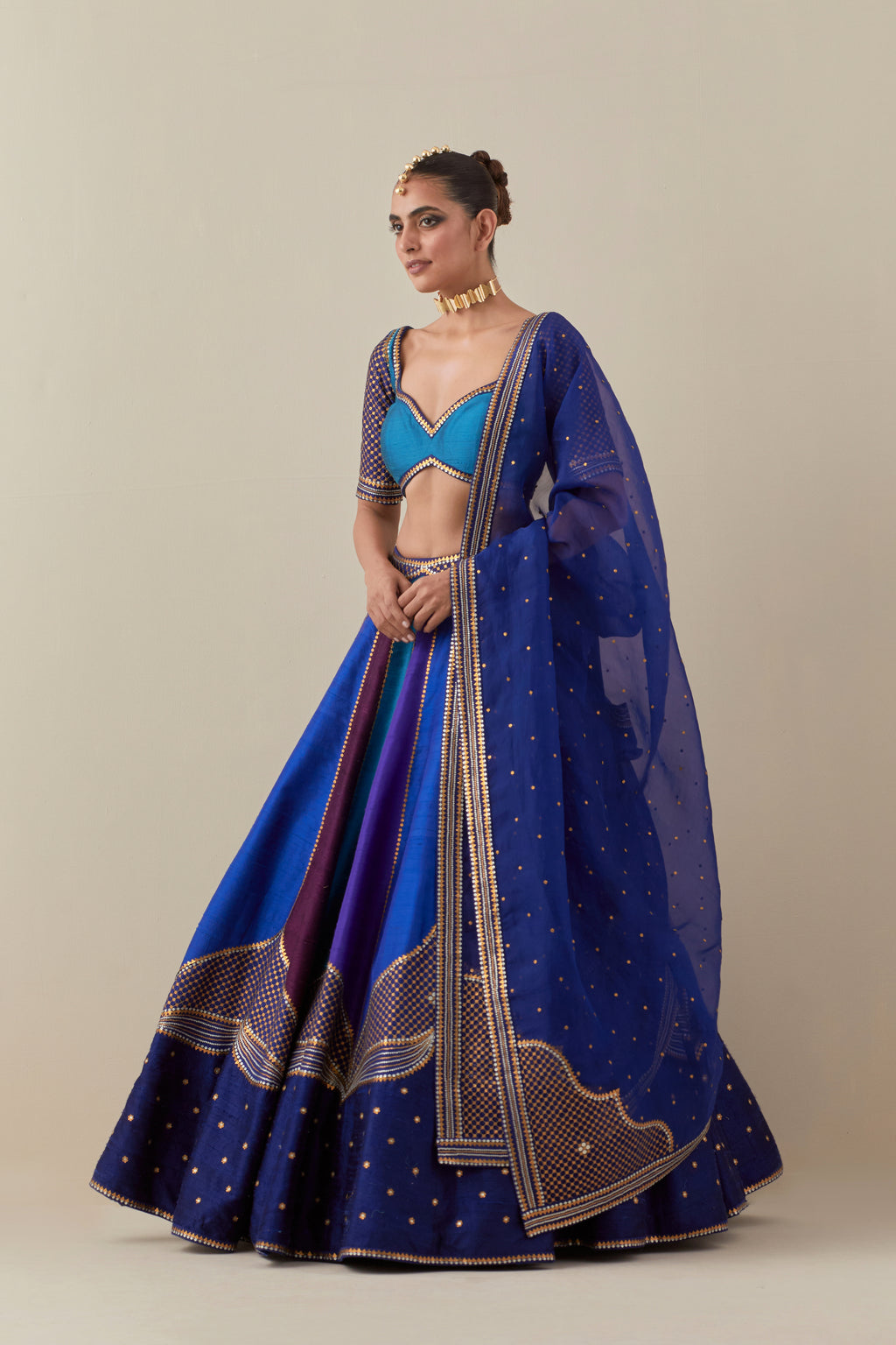 Dome And Jaal Lehenga Set