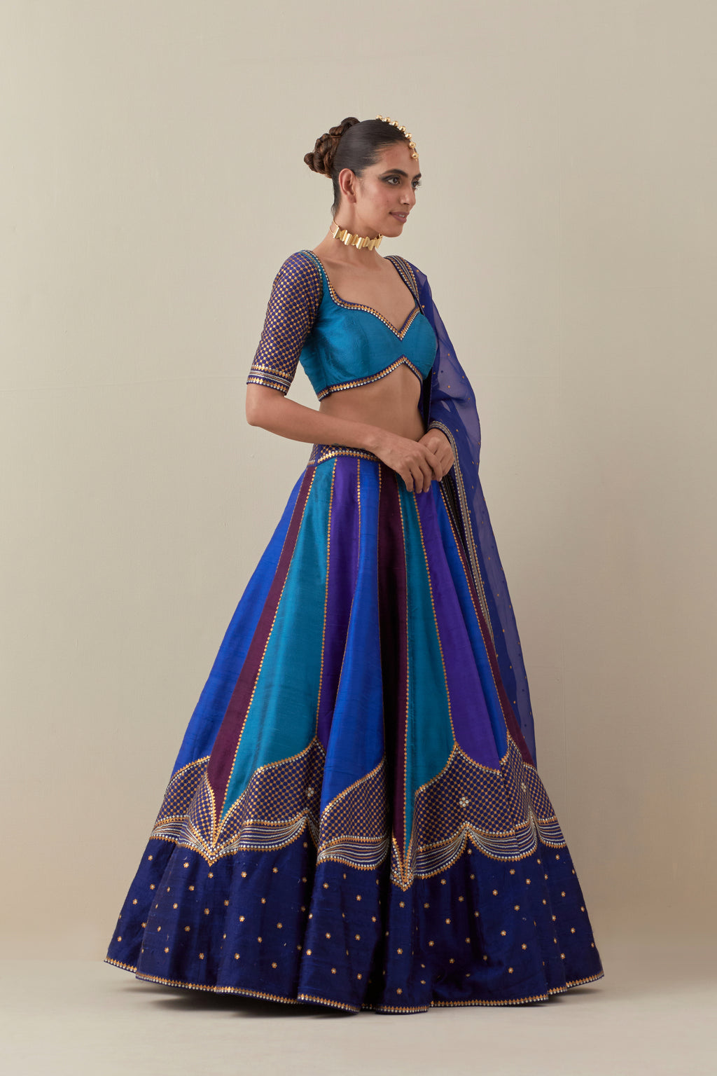 Dome And Jaal Lehenga Set