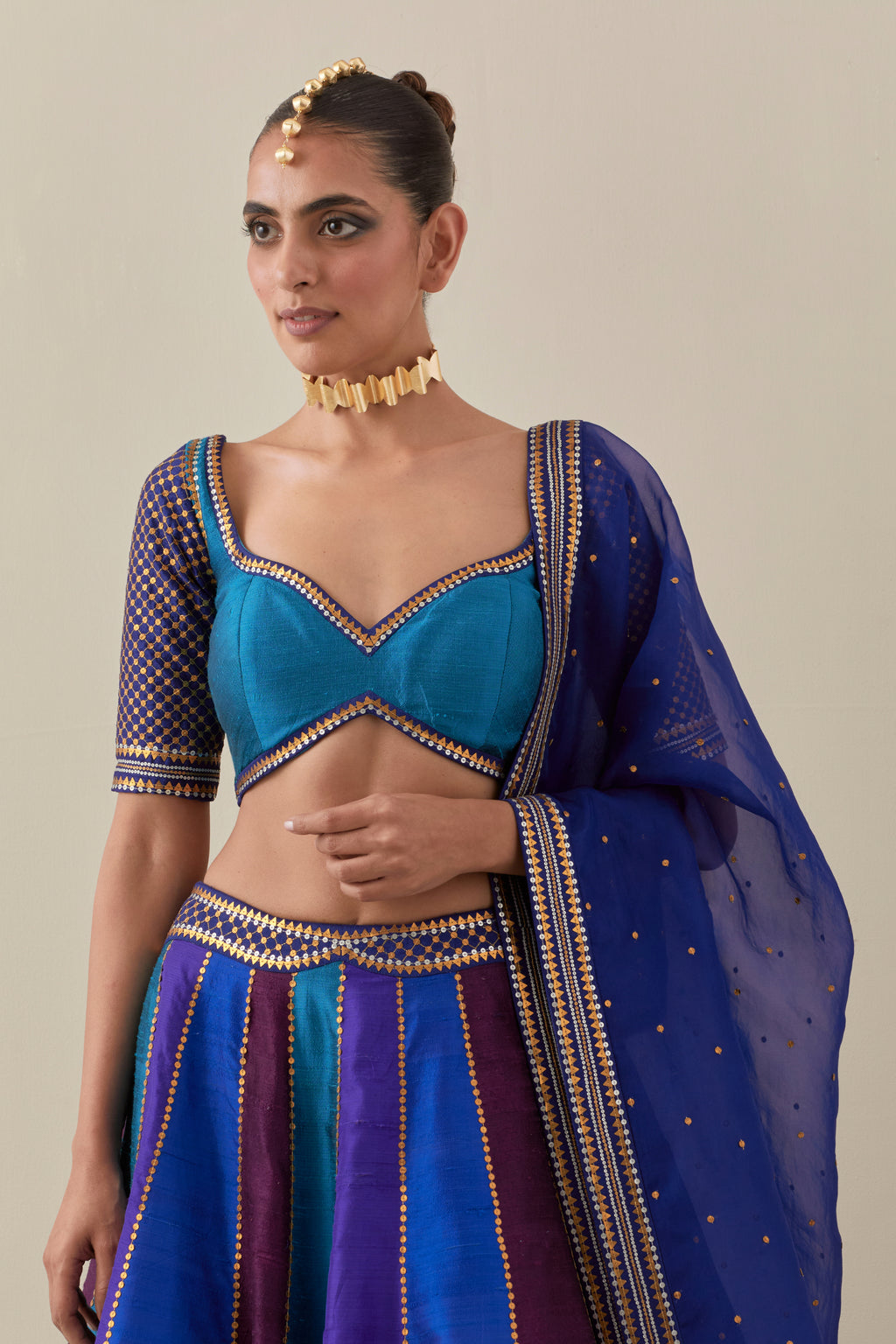 Dome And Jaal Lehenga Set