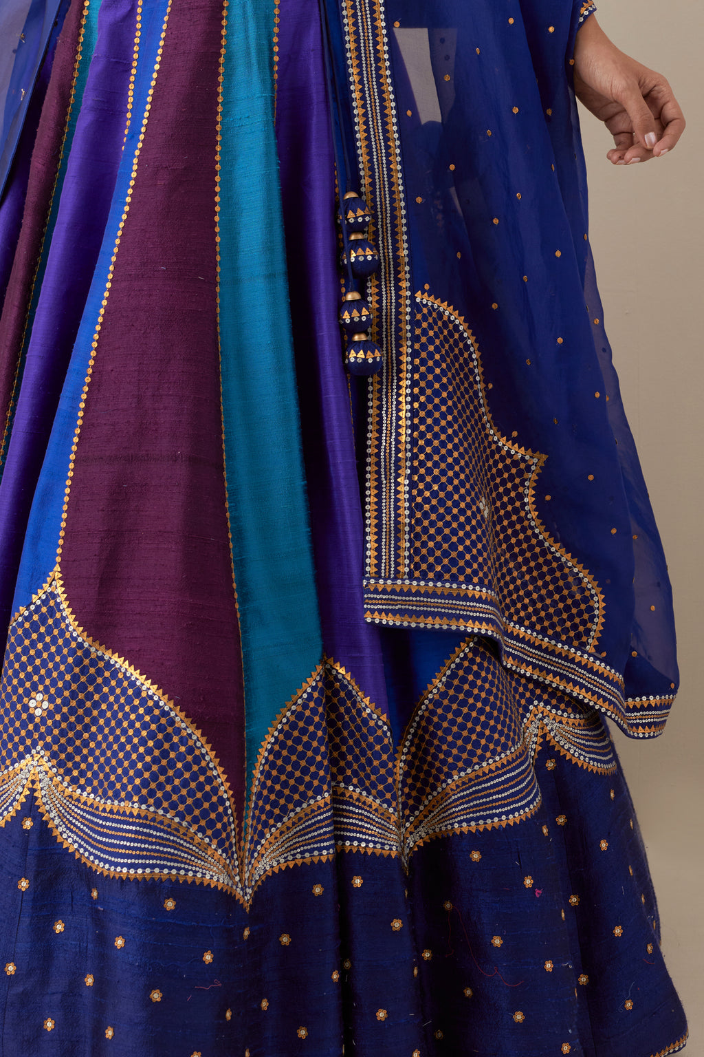 Dome And Jaal Lehenga Set