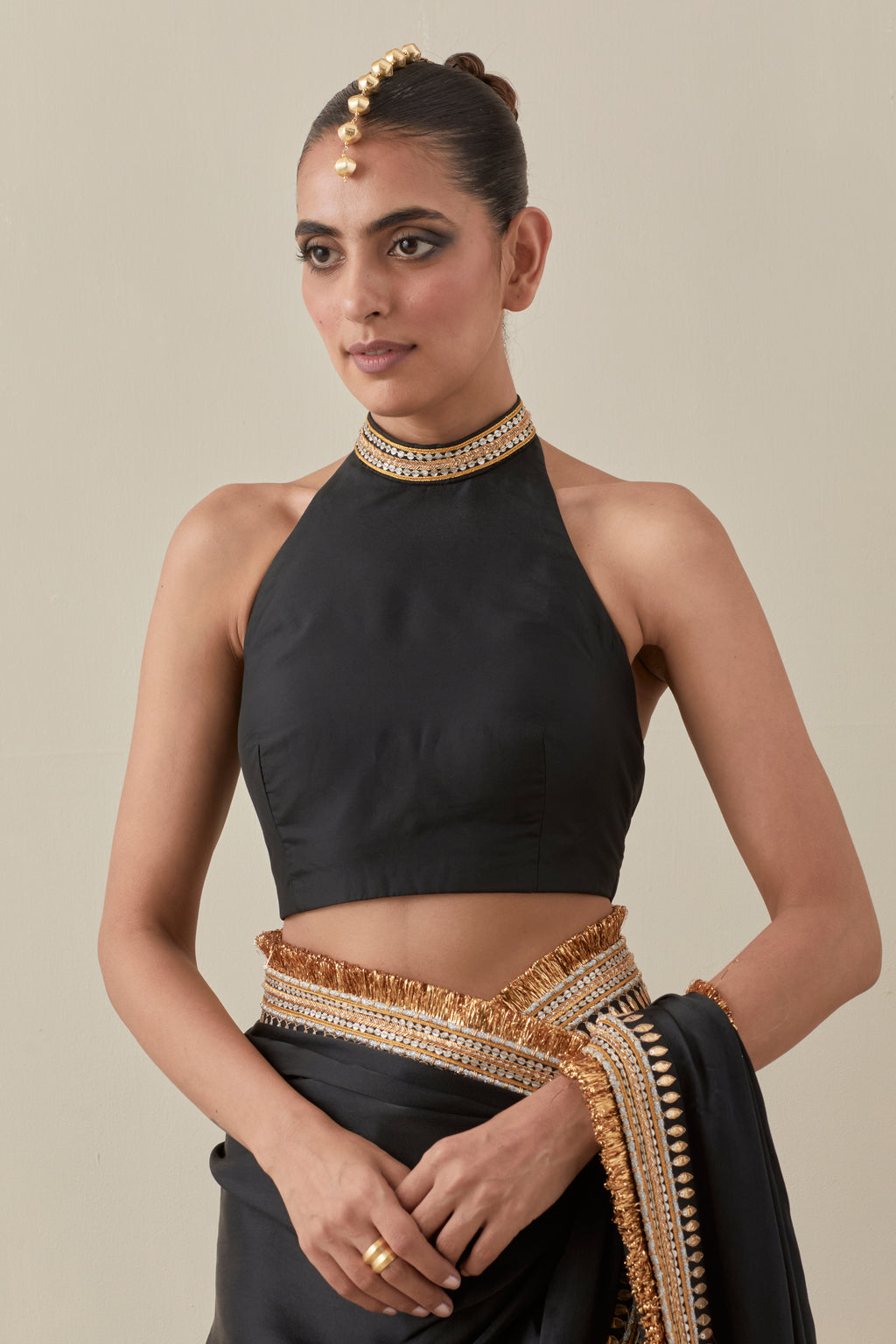 Gota And Jhaalar Border Saree