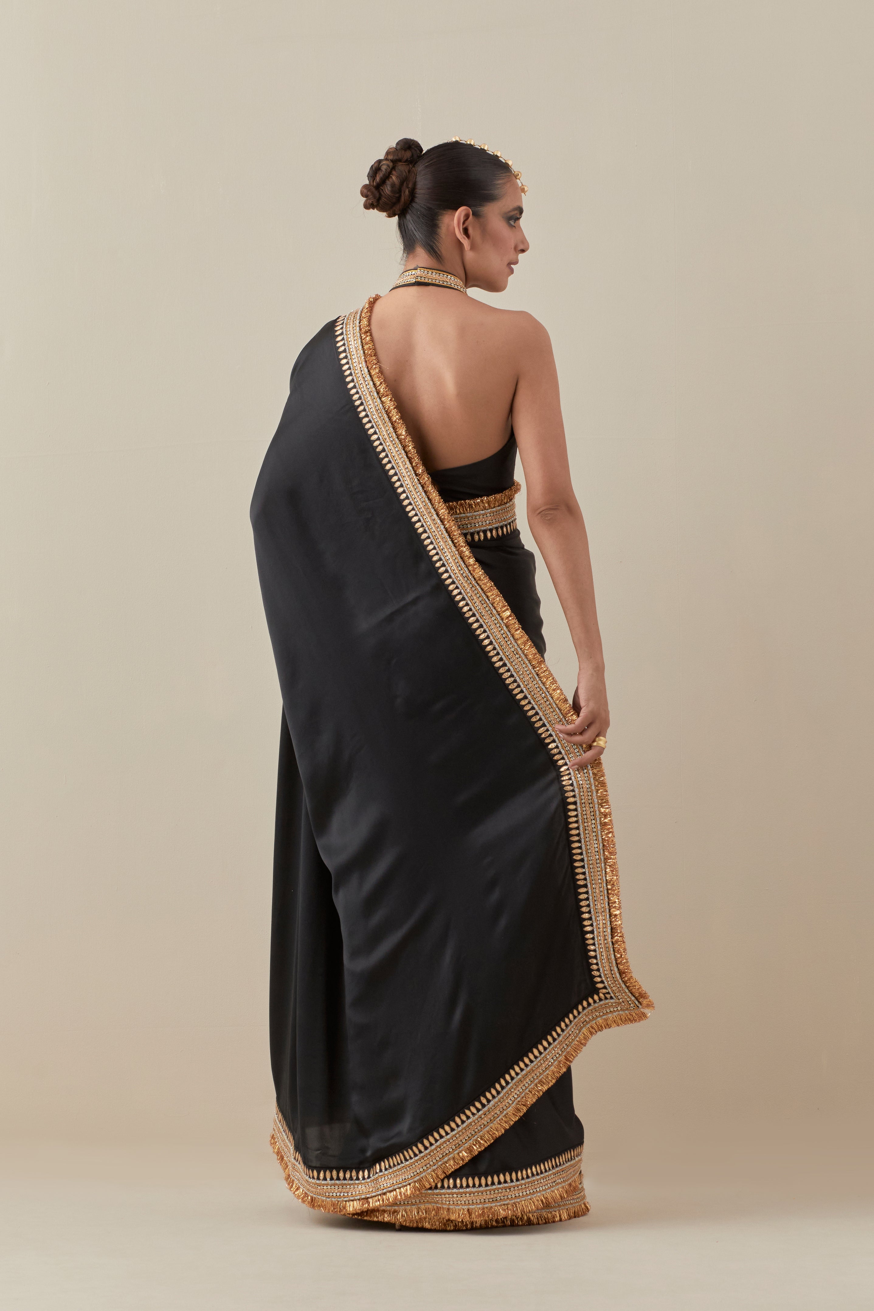 Gota And Jhaalar Border Saree
