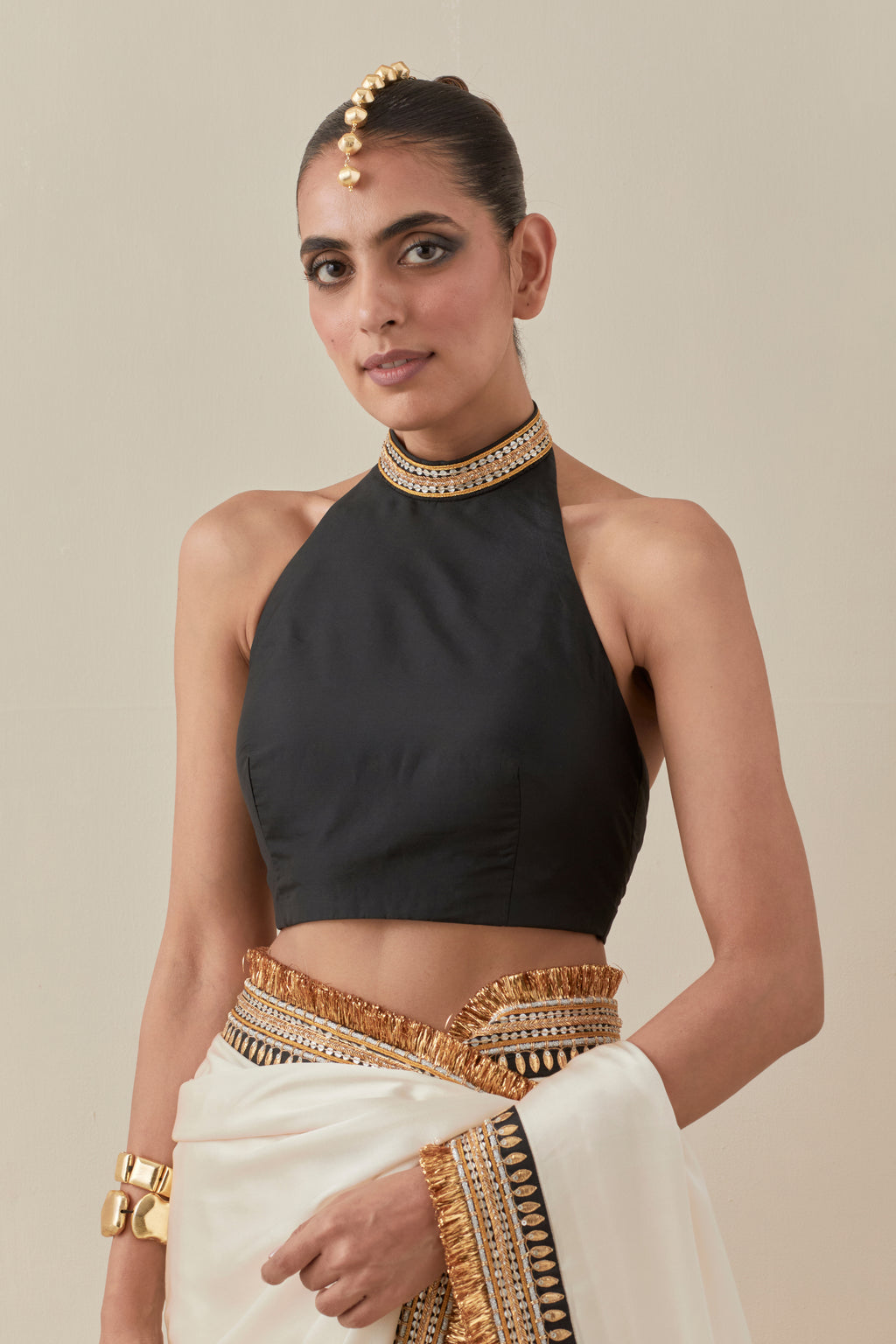 Gota And Jhaalar Border Saree