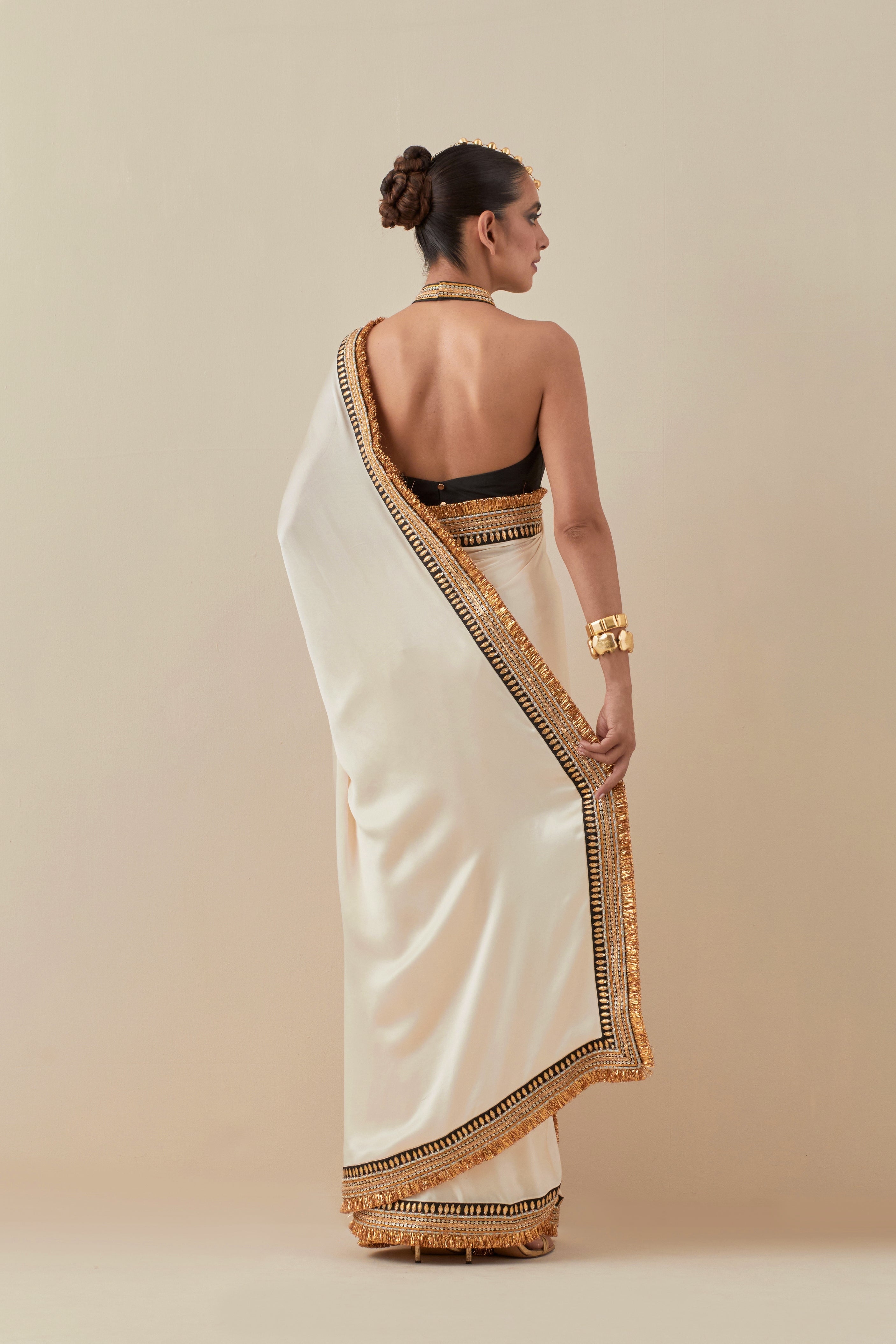 Gota And Jhaalar Border Saree