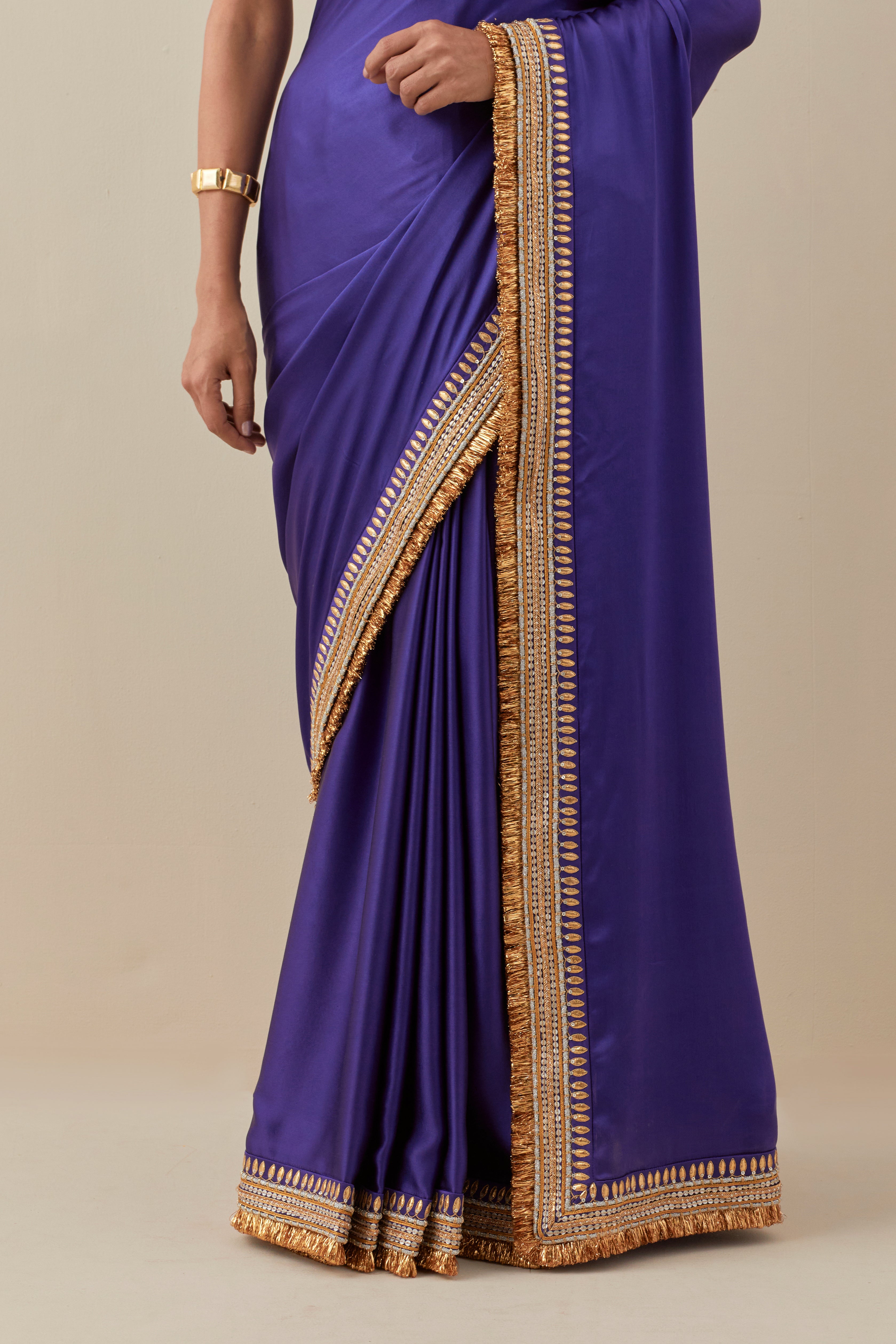 Gota And Jhaalar Border Saree