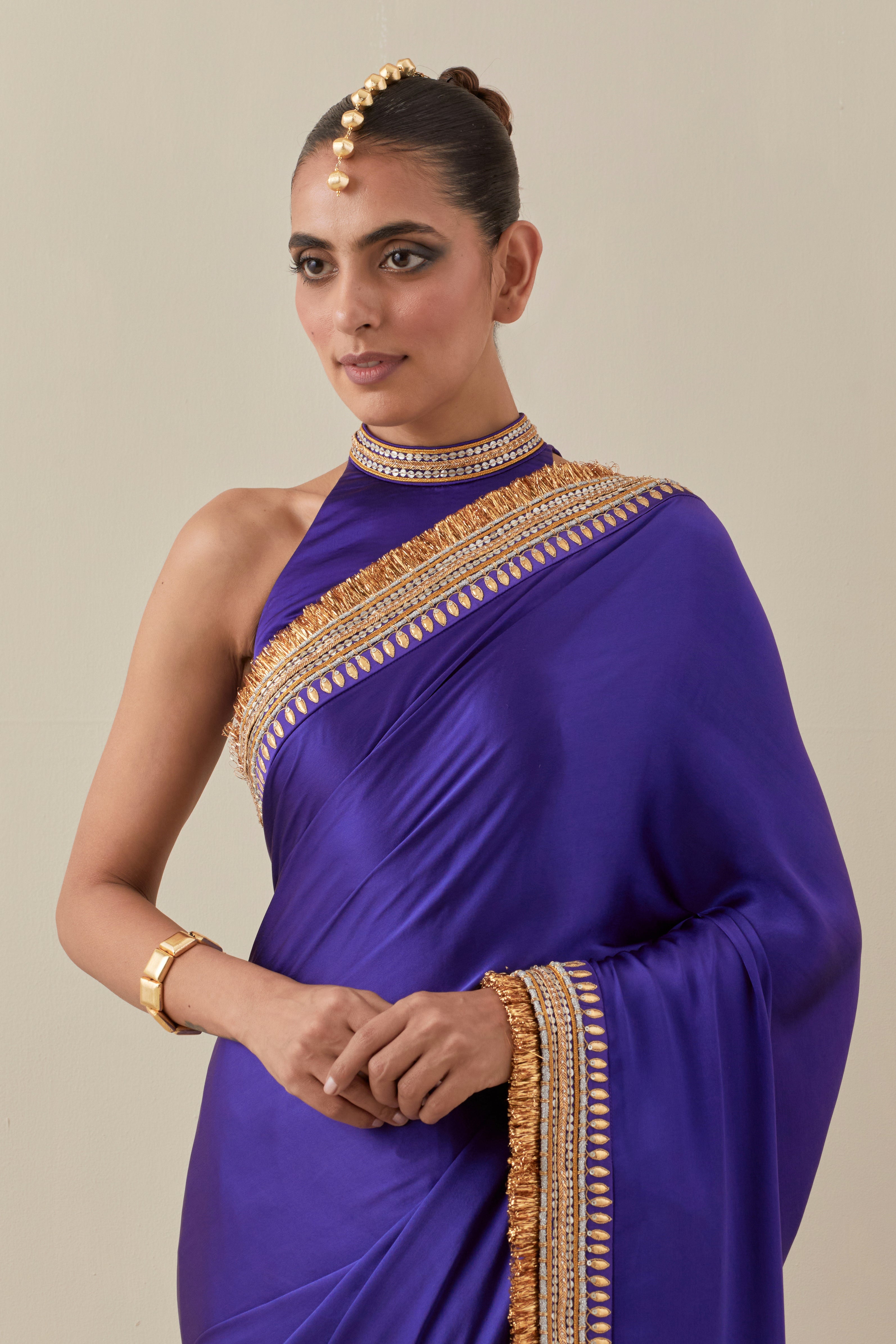 Gota And Jhaalar Border Saree