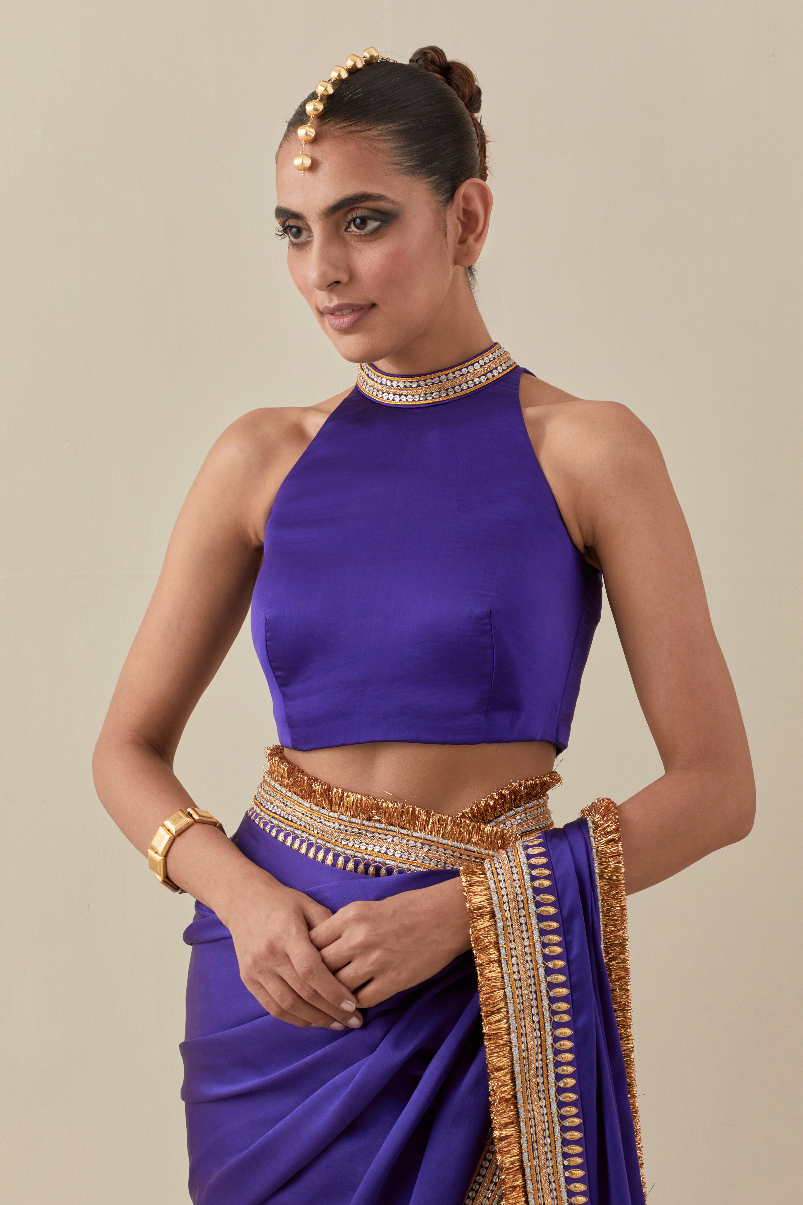 Gota And Jhaalar Border Saree