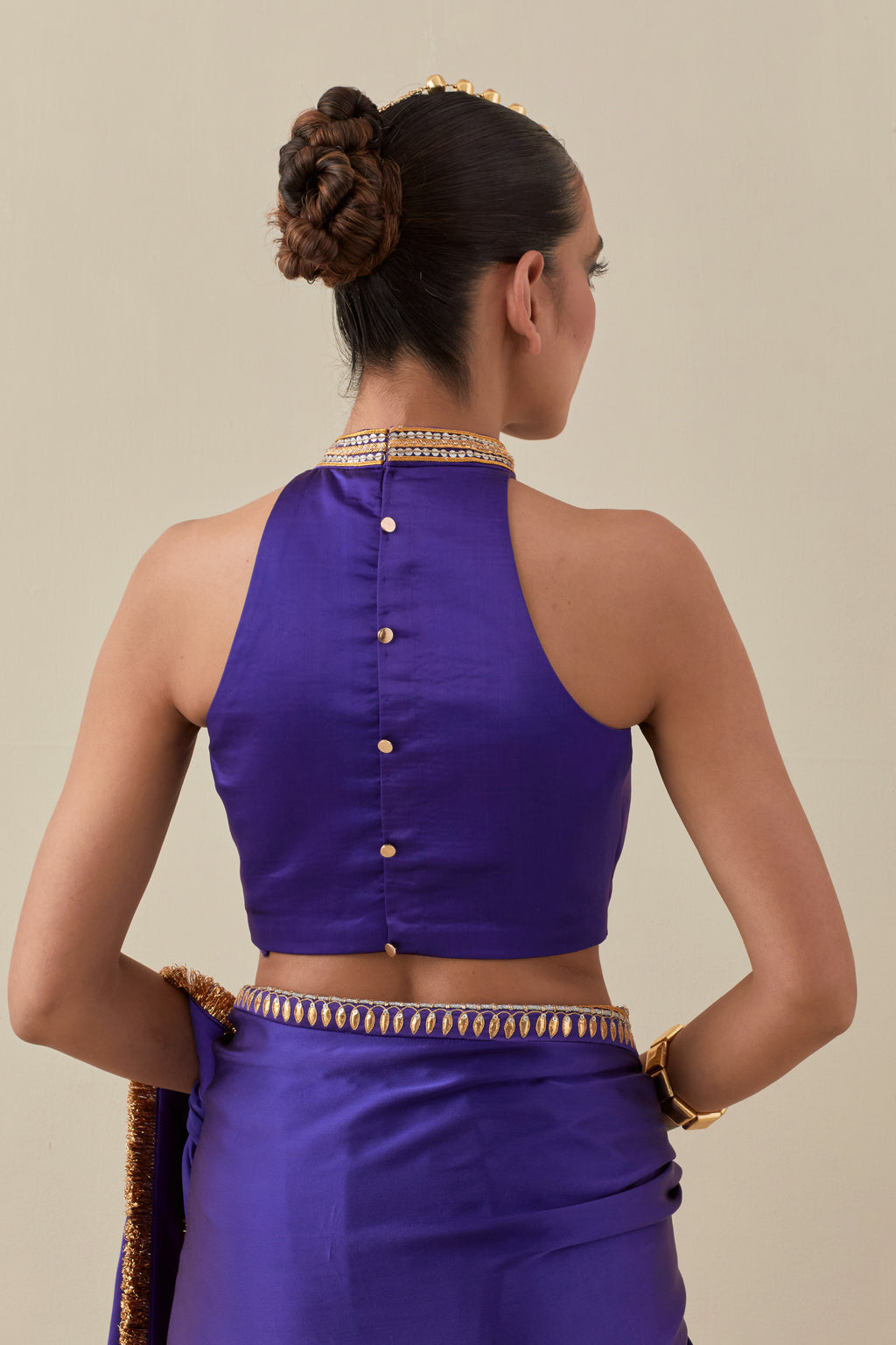 Gota And Jhaalar Border Saree